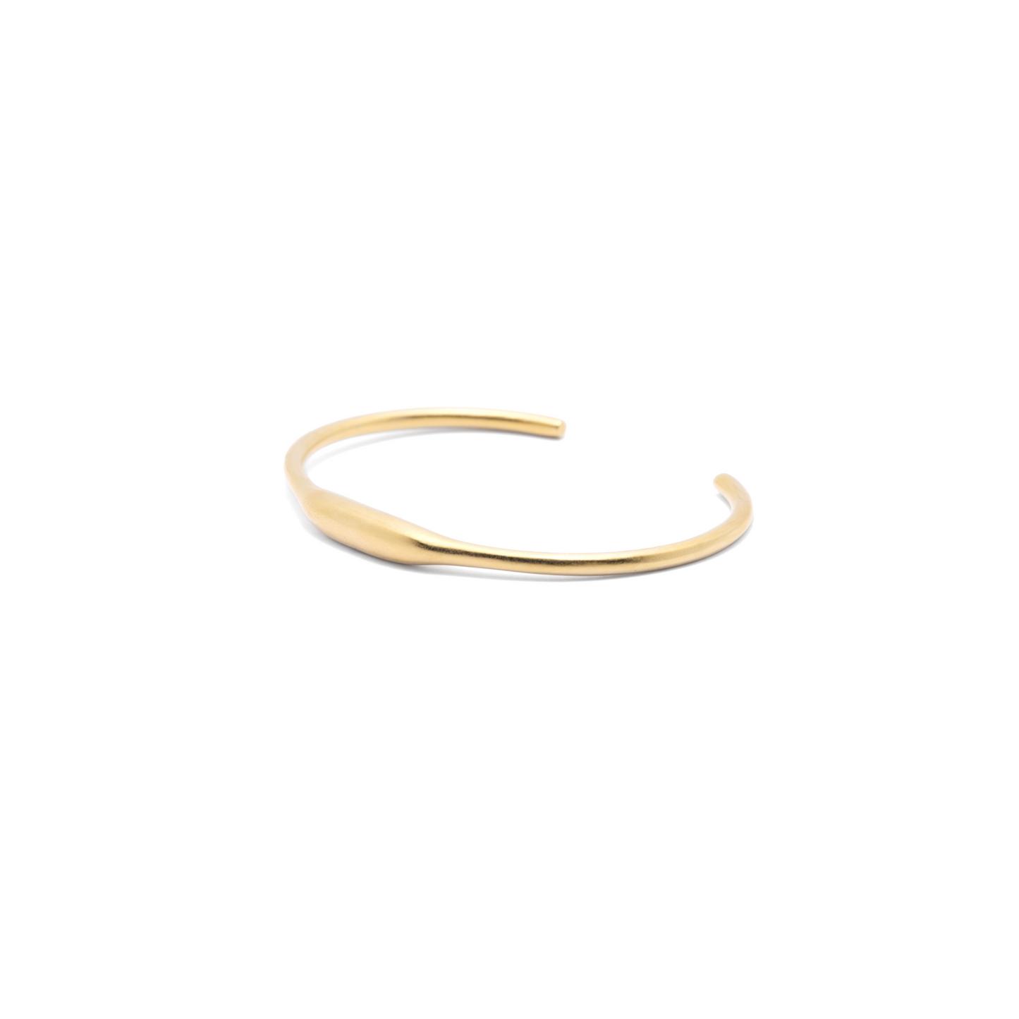 925 Dome Matte Bangle Gold Vermeil