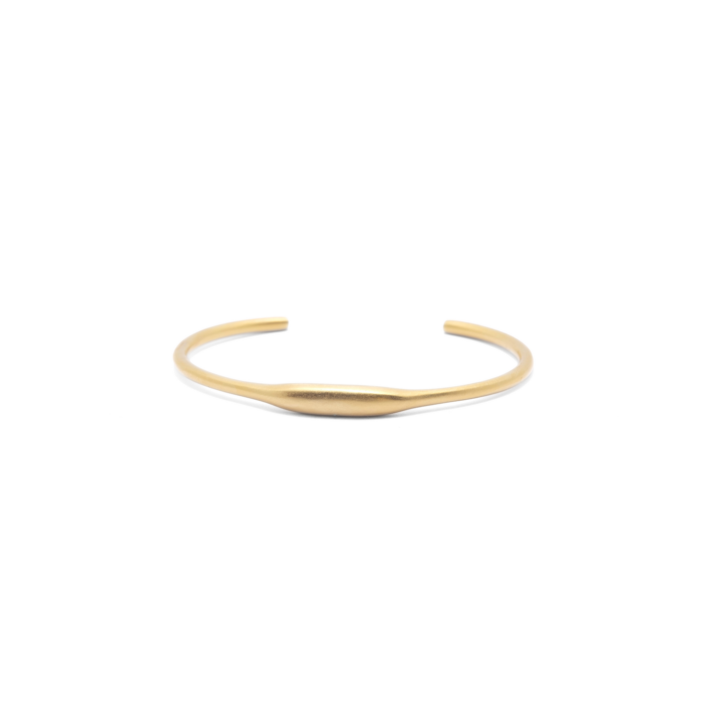 925 Dome Matte Bangle Gold Vermeil