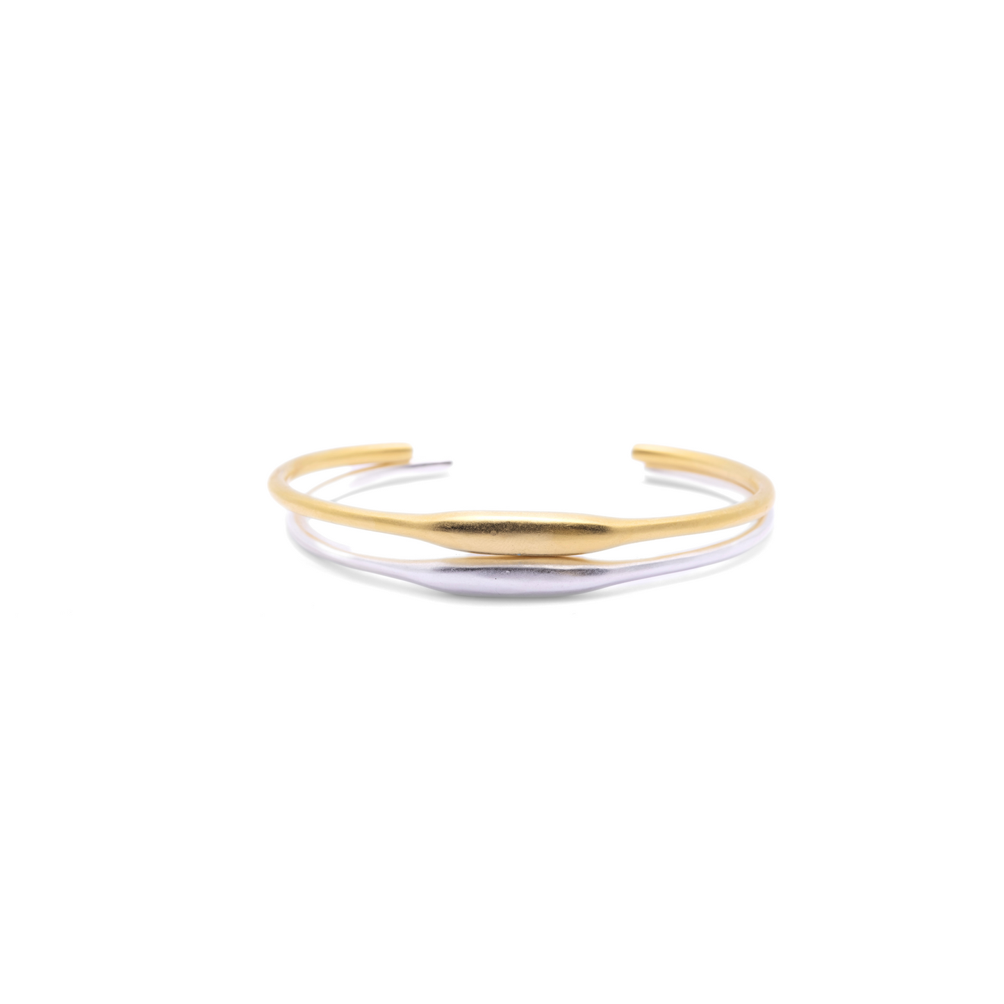925 Dome Matte Bangle Gold Vermeil