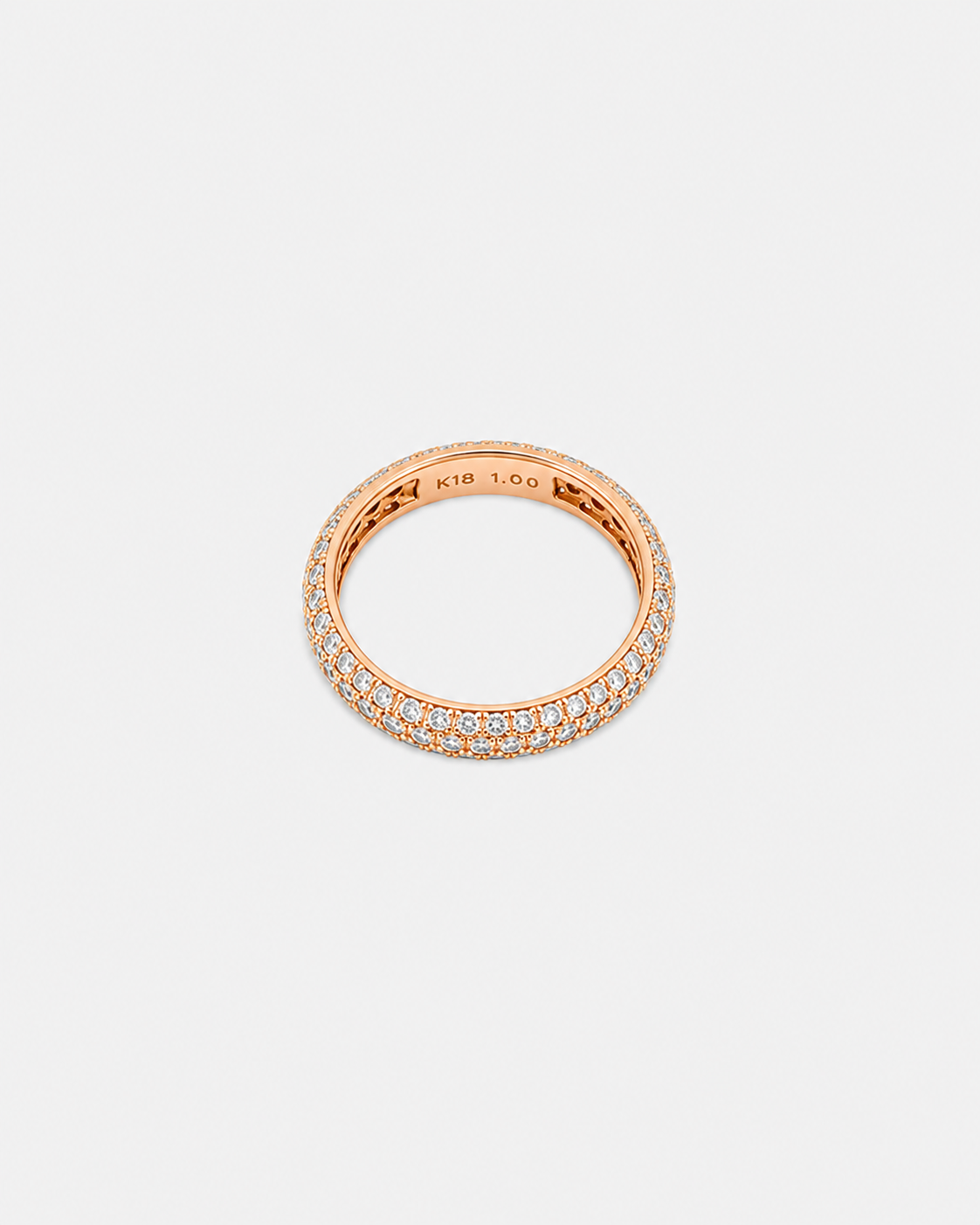 Full Eternity 3 Layer Pavé Diamond Ring