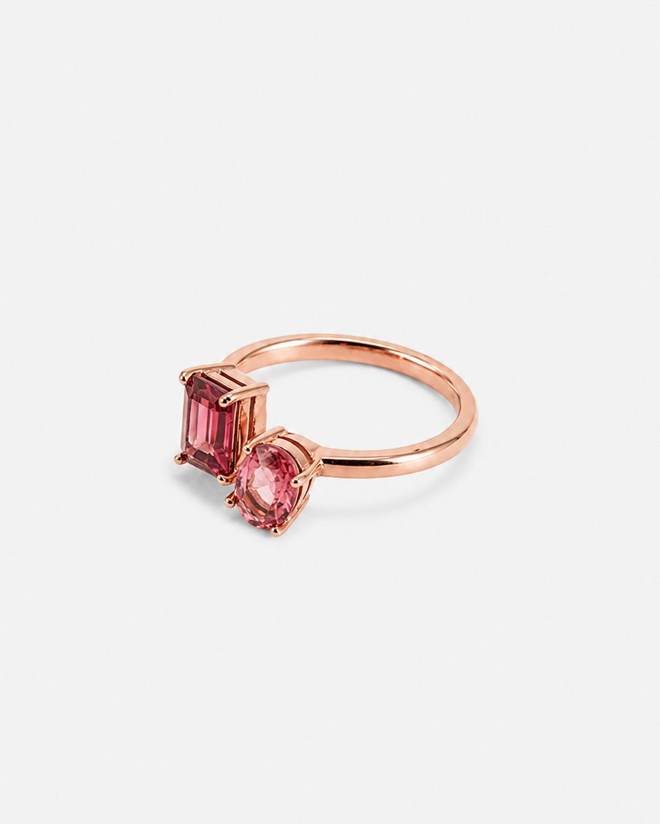 Toi Et Moi Personal Gemstone Ring - Rose Gold