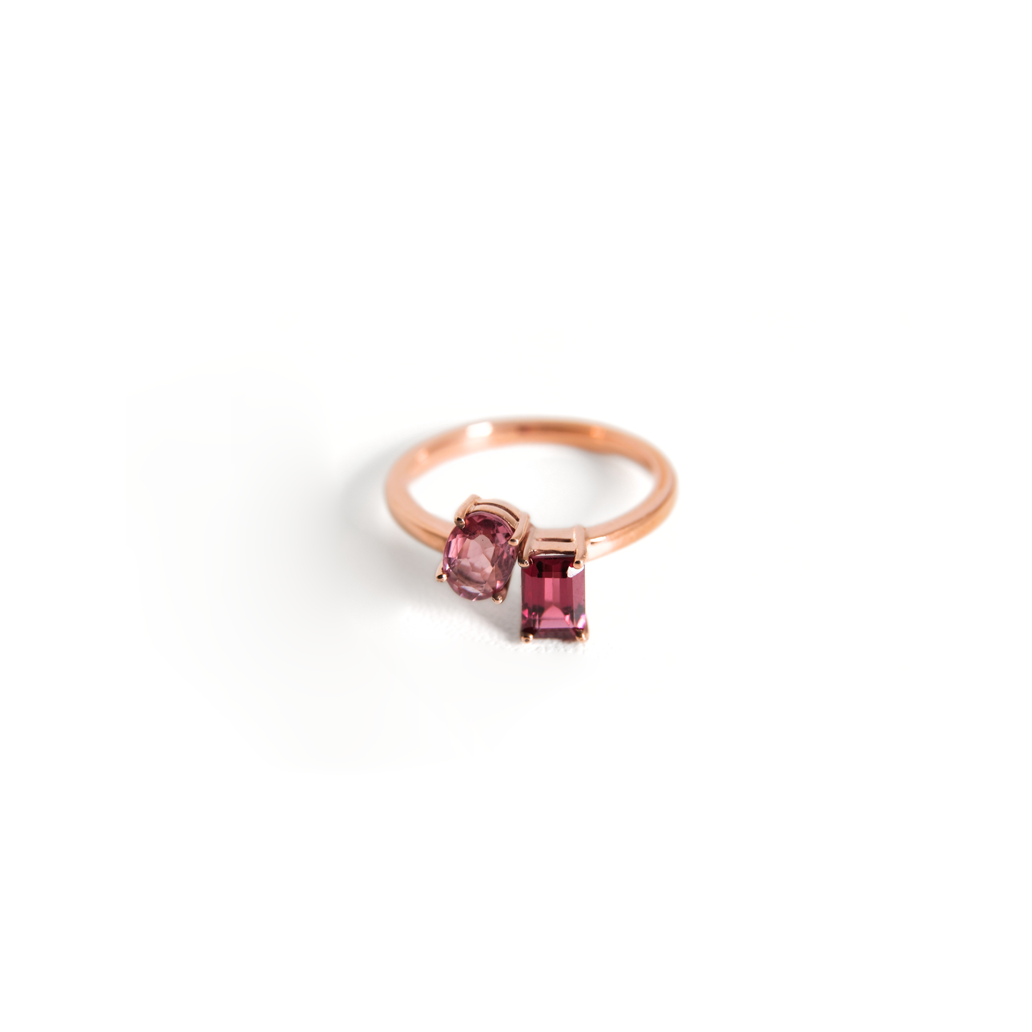 Toi Et Moi Personal Gemstone Ring - Rose Gold