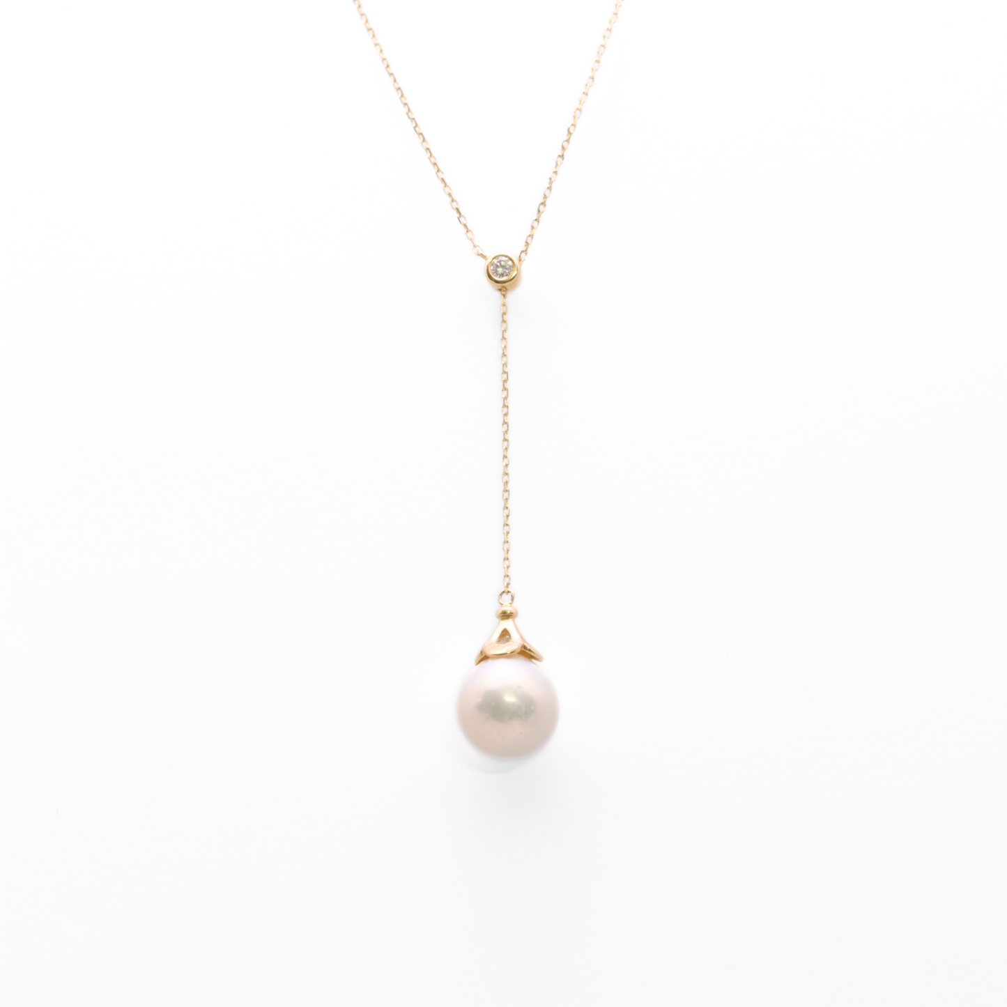 Pearl Drop Diamond Necklace