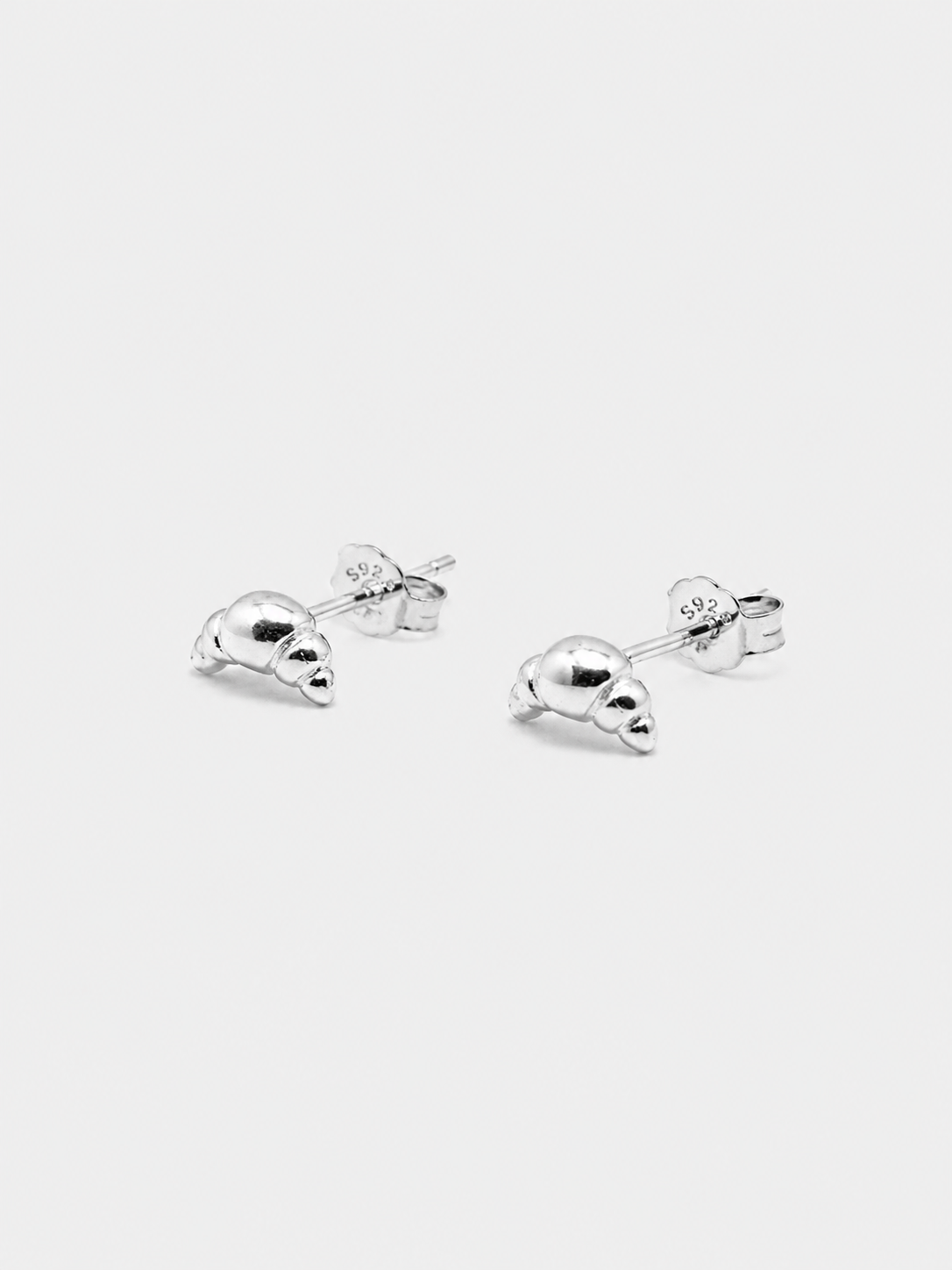 925 Croissant Studs