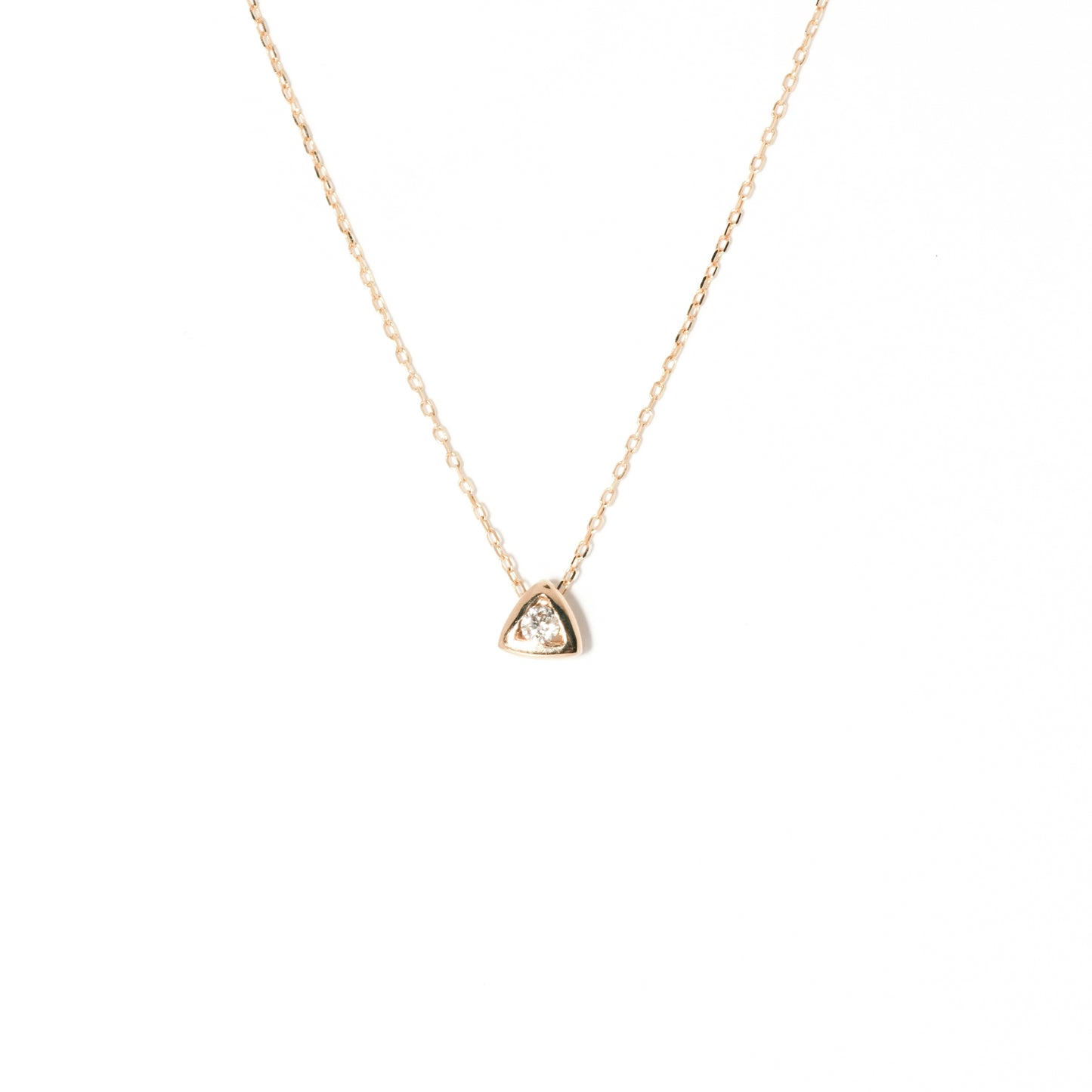 Triangle Diamond Floating Necklace