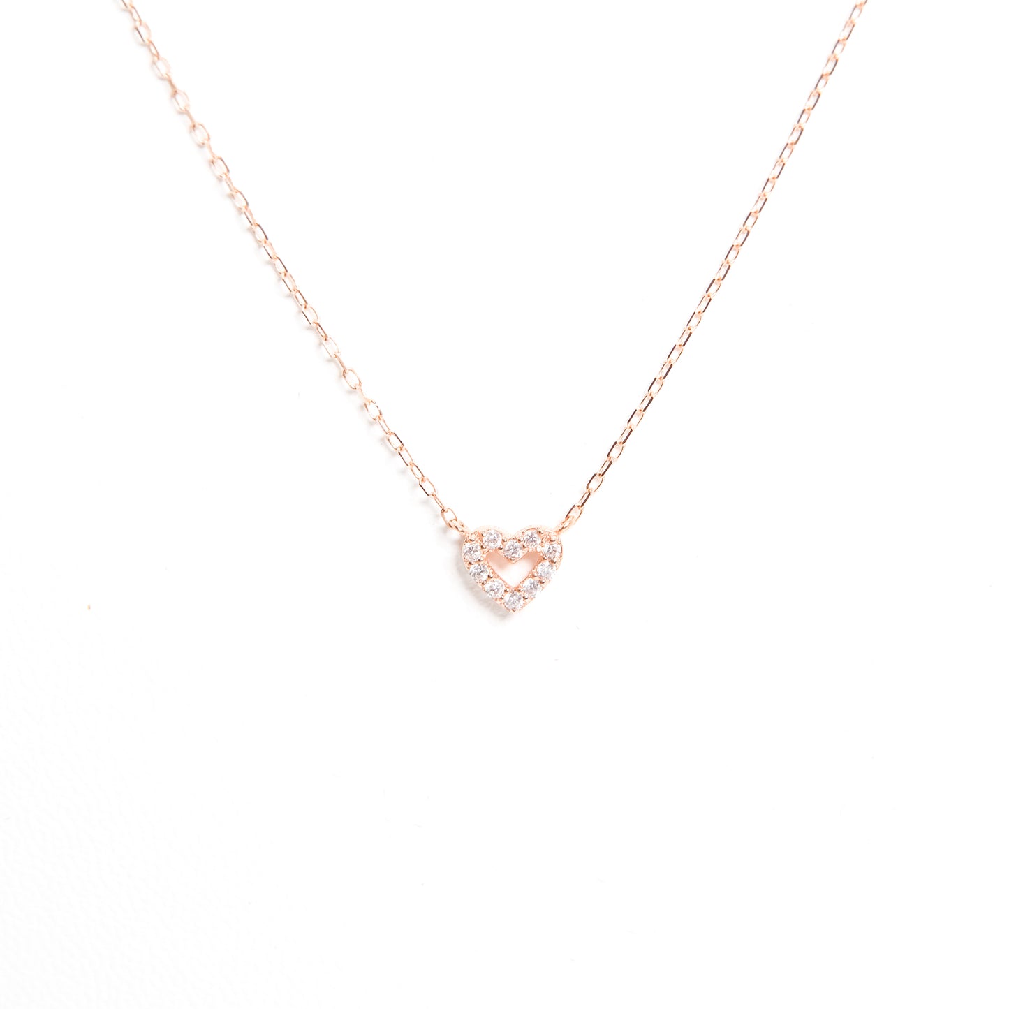 Floating Heart Diamond Necklace
