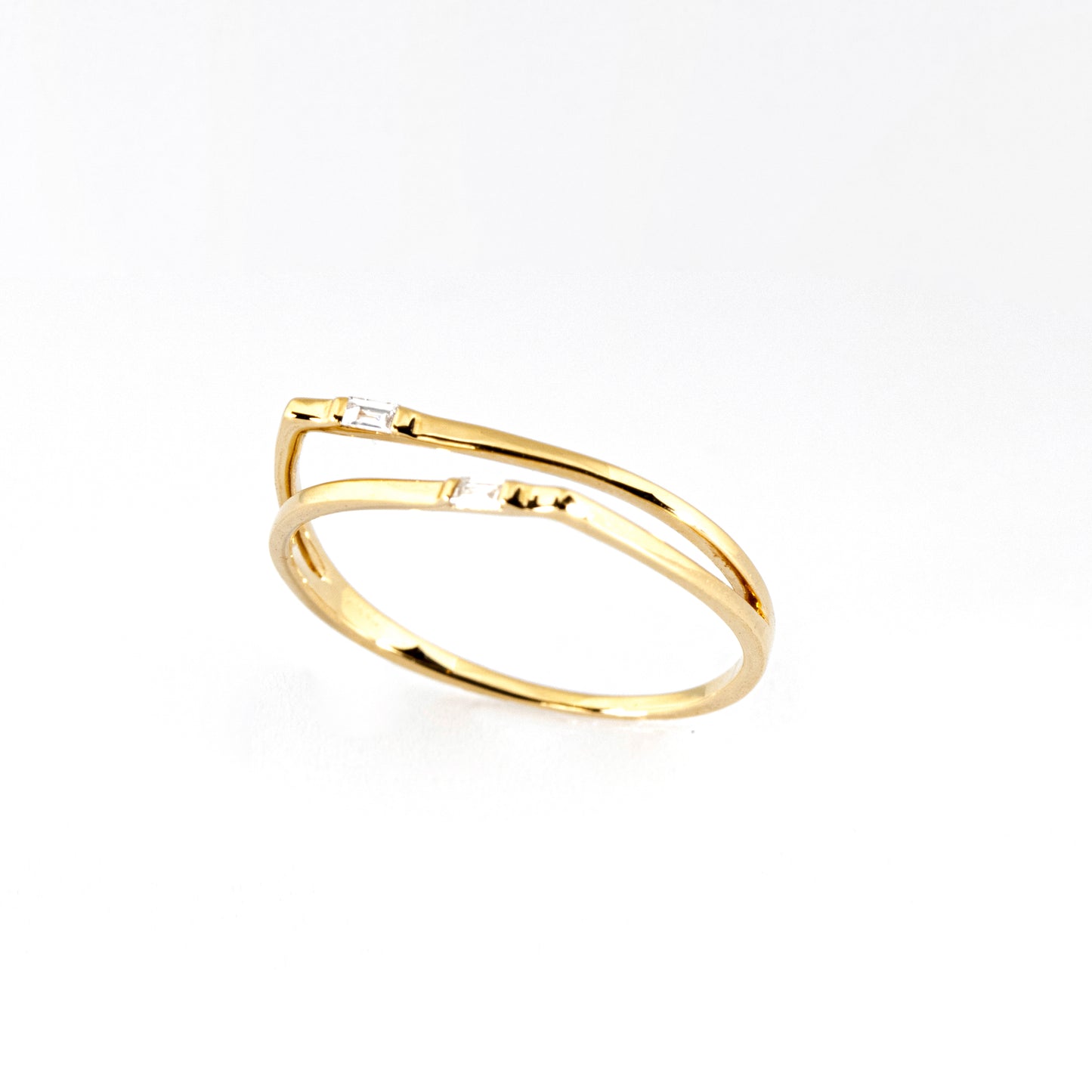 Kitty Diamond Baguette Ring