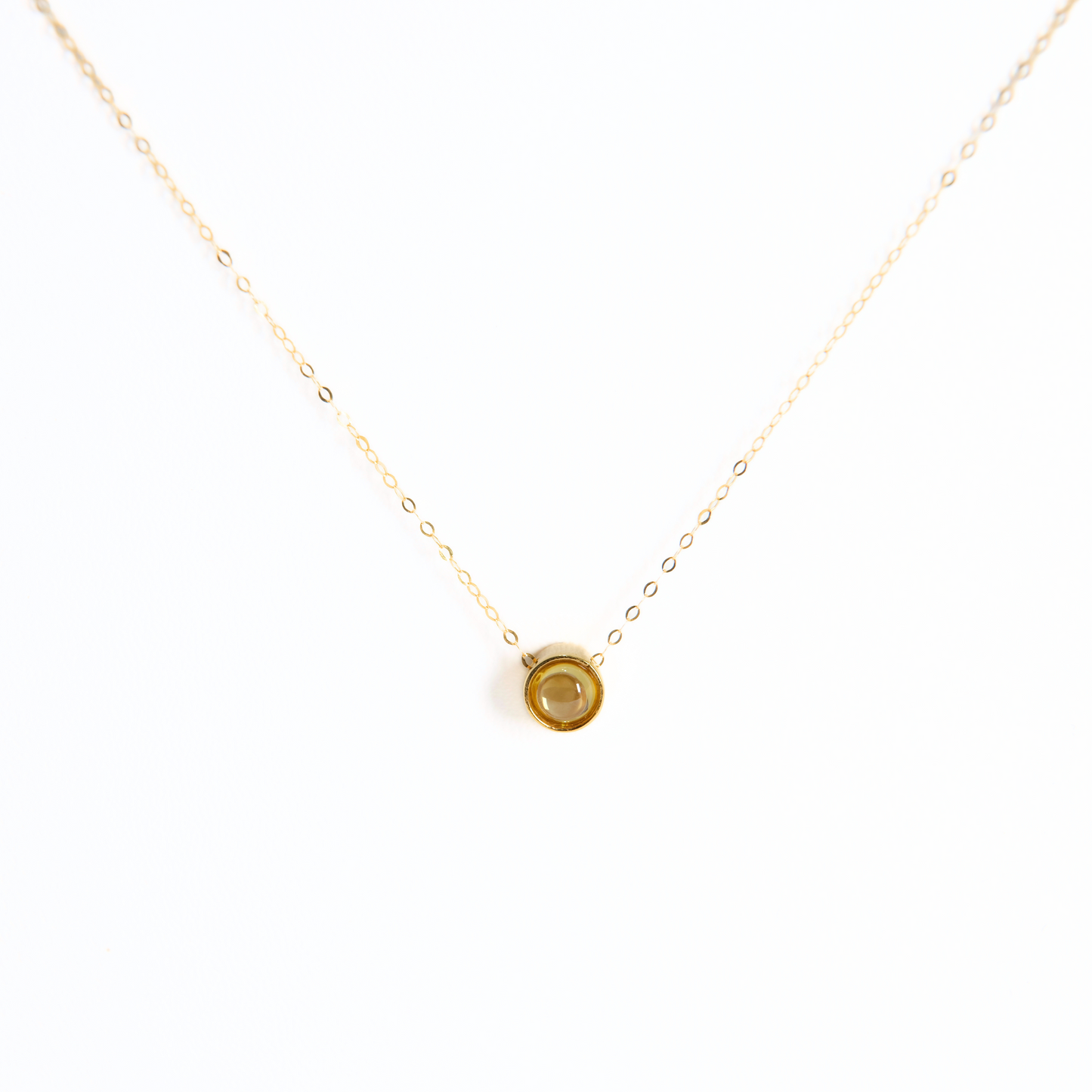 Yellow Topaz Cabochon Necklace