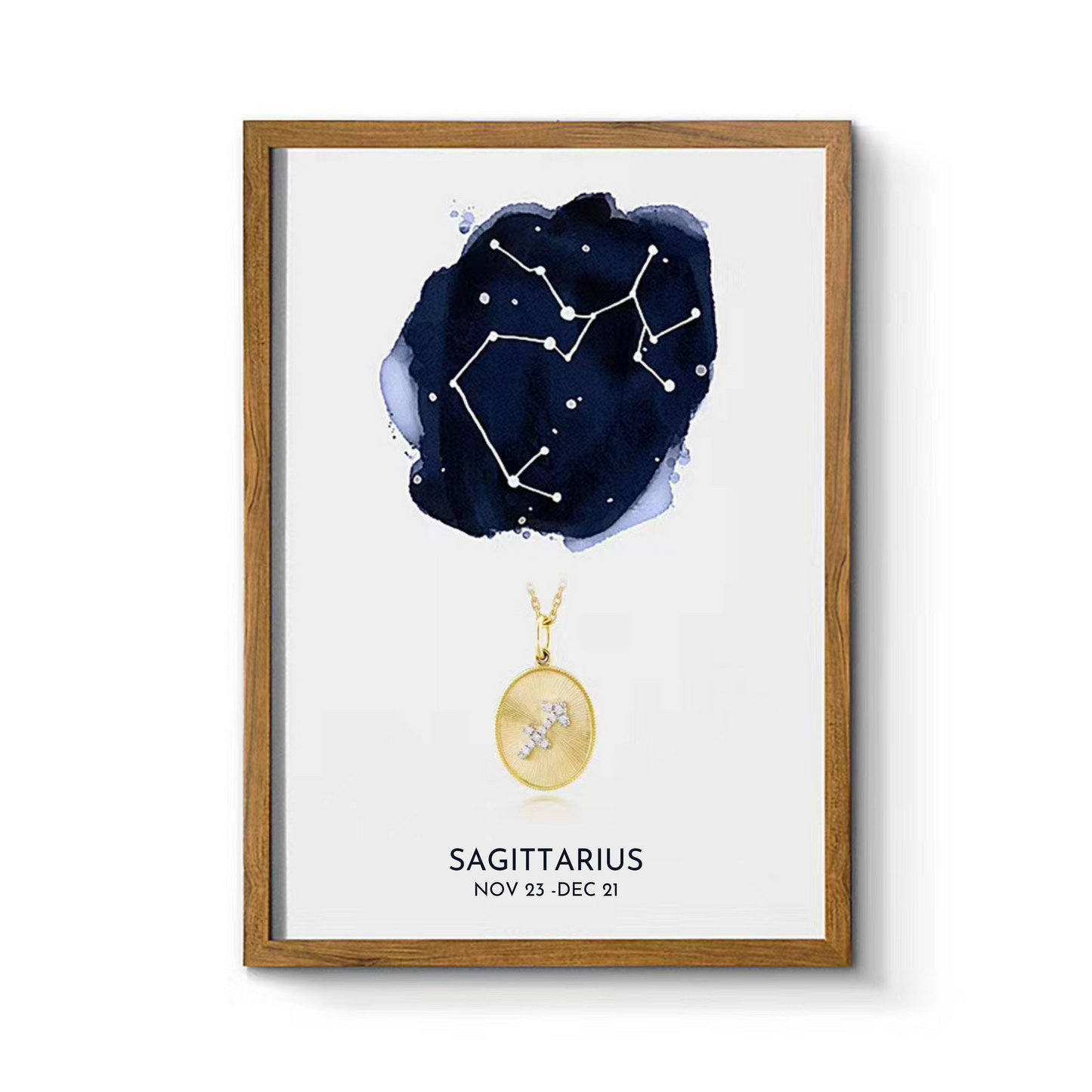 Diamond Zodiac Medallion