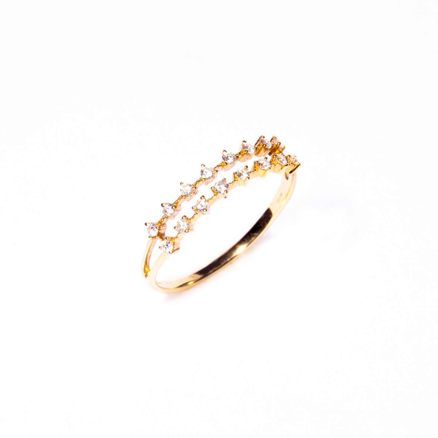 Fiona Single Prong Diamond Ring - Yellow Gold