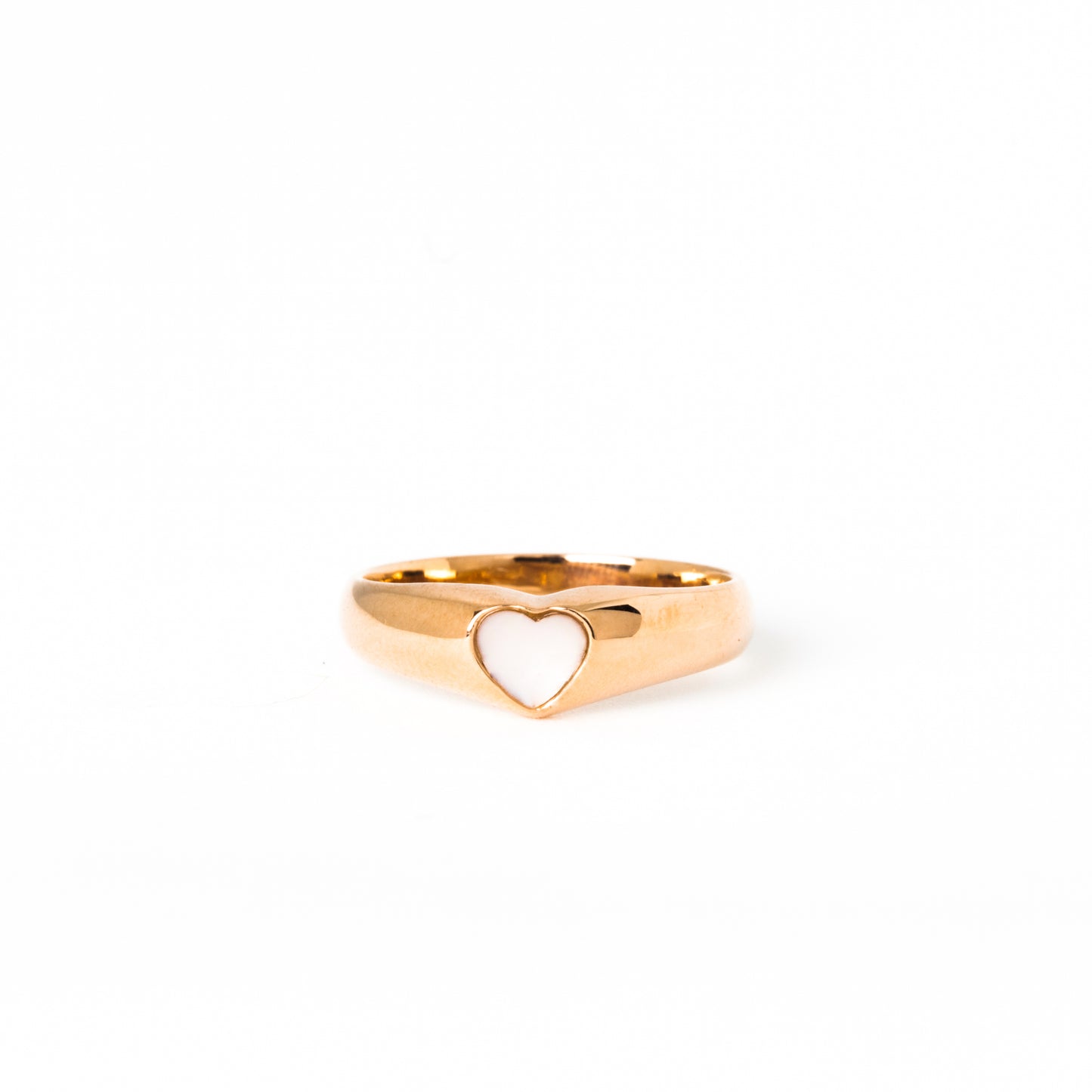 Heart Signet Ring - Rose Gold