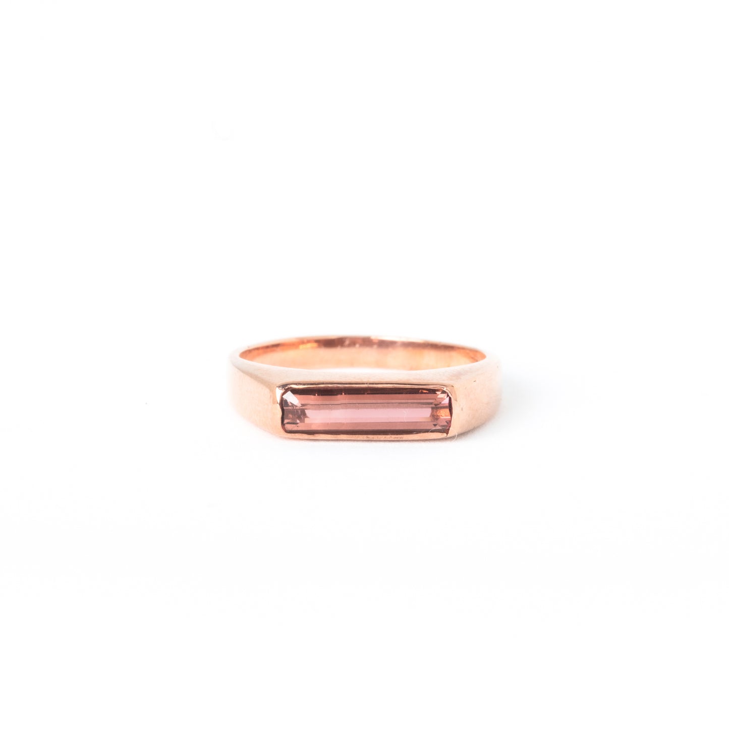 Astrid Tourmaline Signet Ring - Rose Gold
