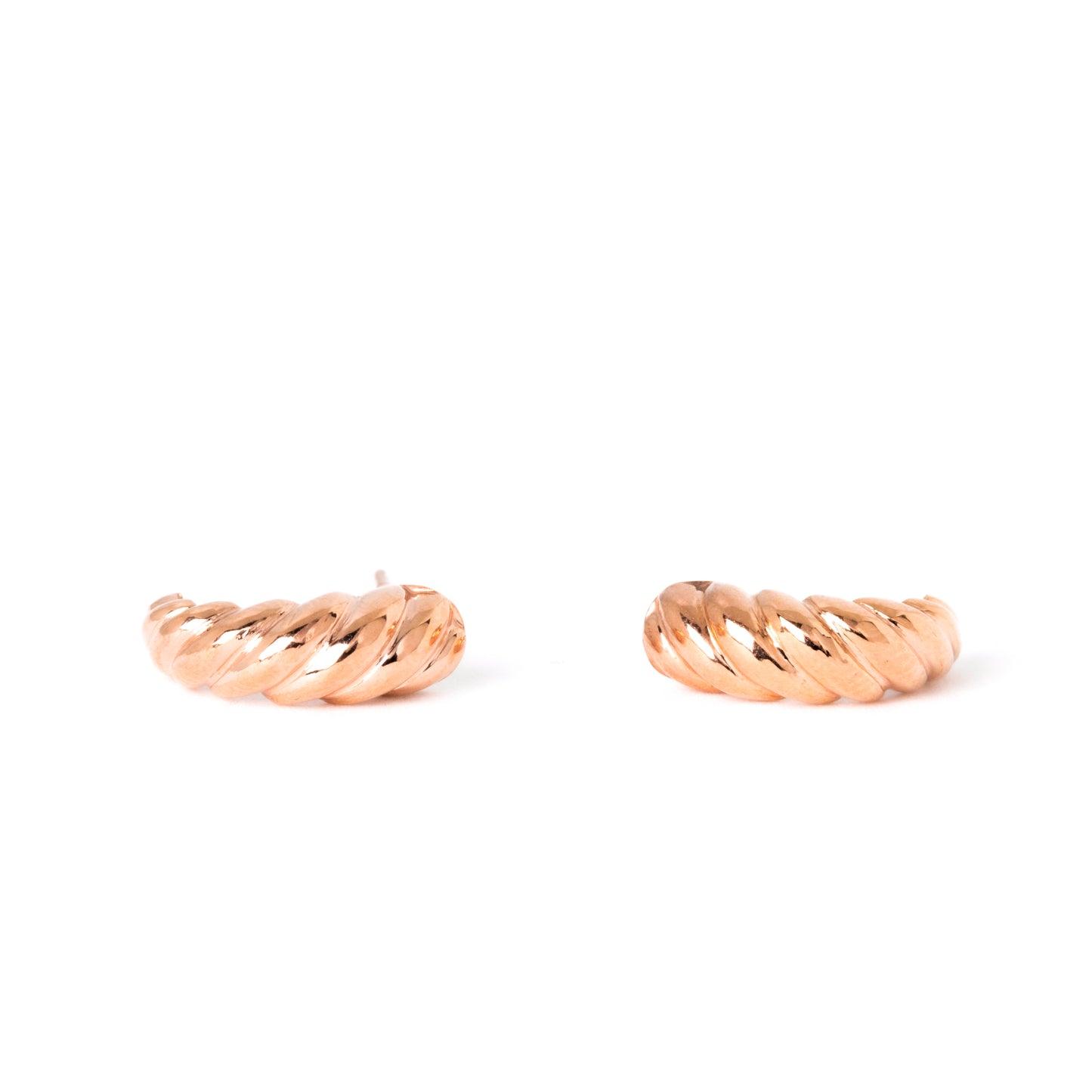 Croissant Studs - Rose Gold