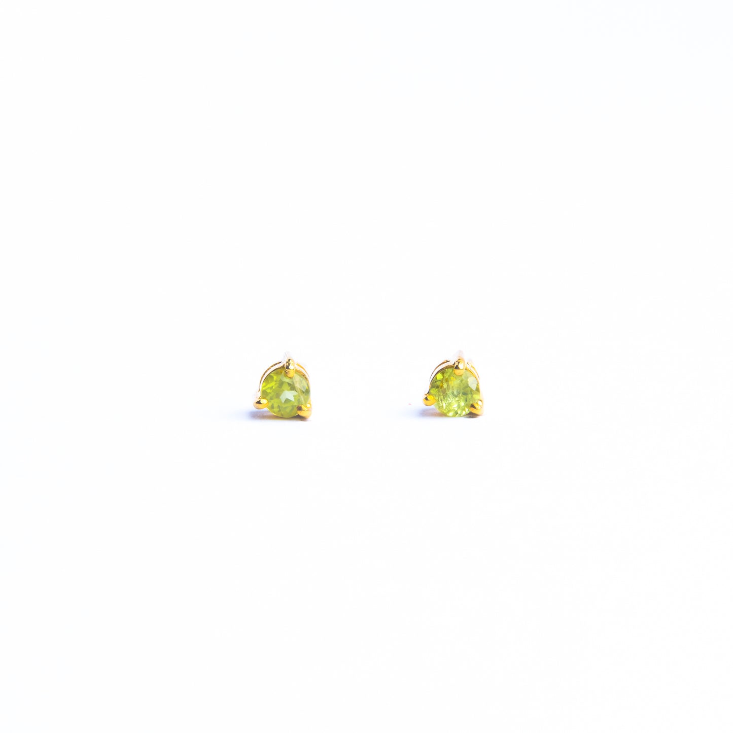 Cherry Peridot Studs
