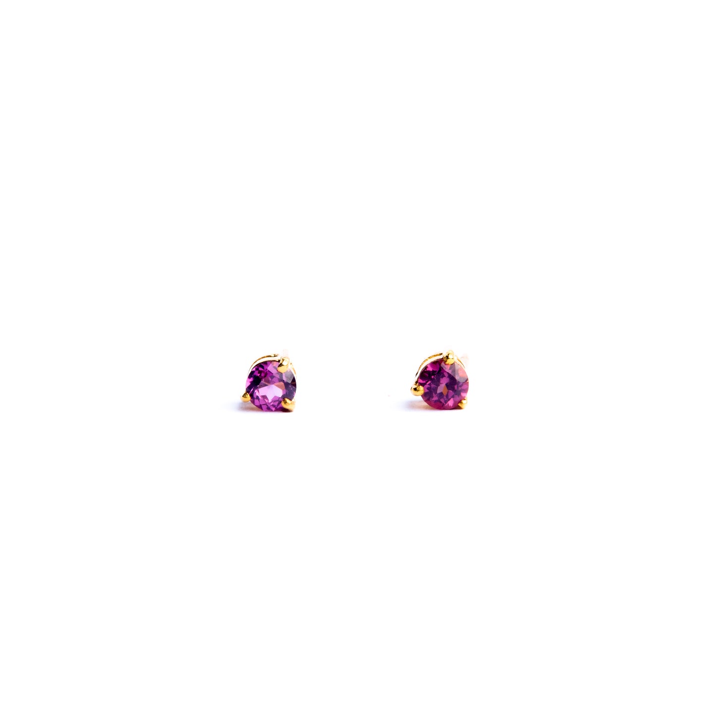 Cherry Pink Tourmaline Studs