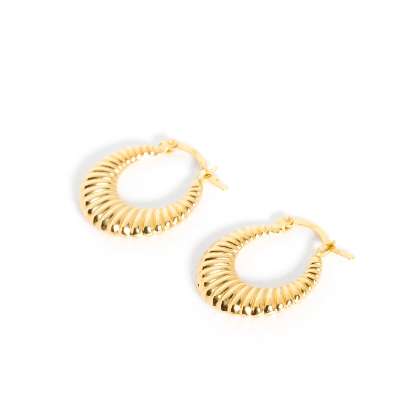 Ribbed Hoop Earrings