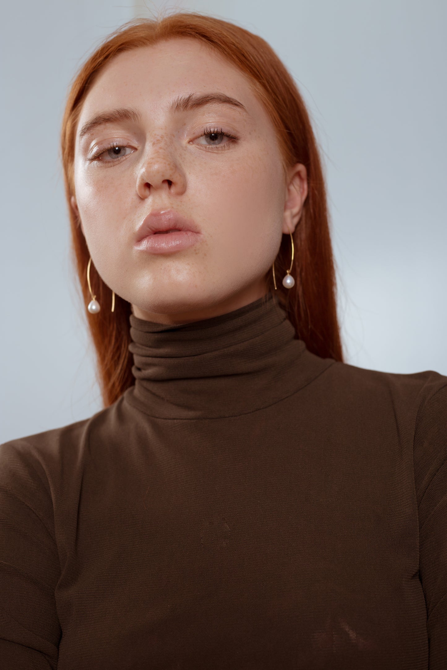 Lana Pearl Open Hoop Earrings