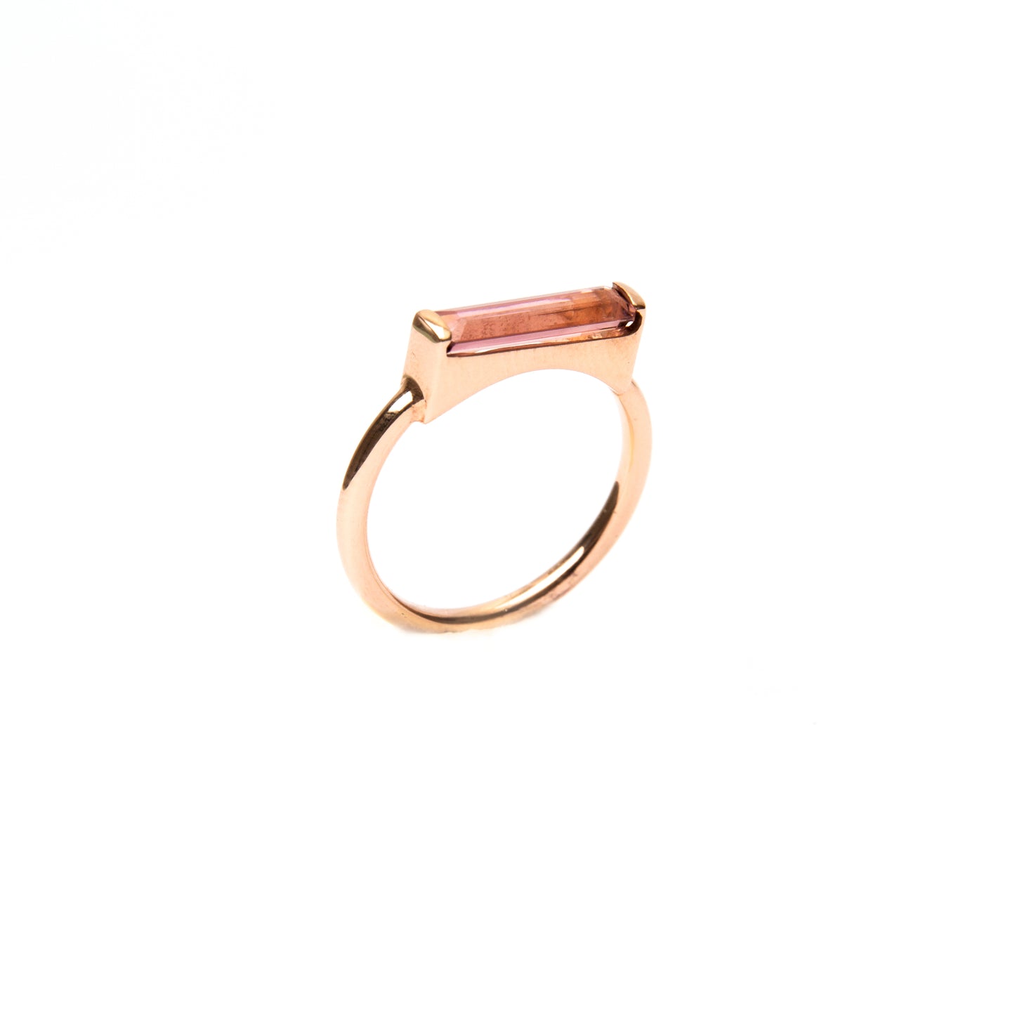 Astrid Watermelon Tourmaline Ring - Rose Gold