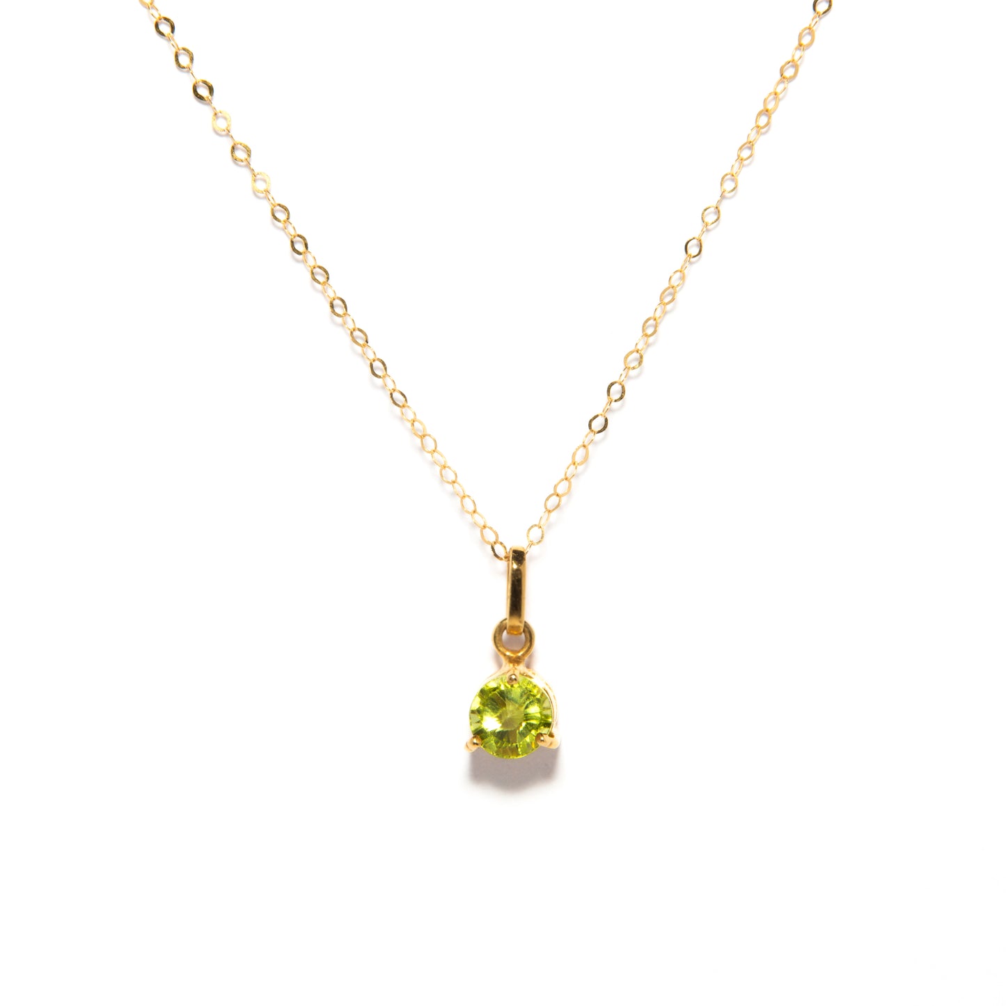 Lilo Three Prong Peridot Necklace