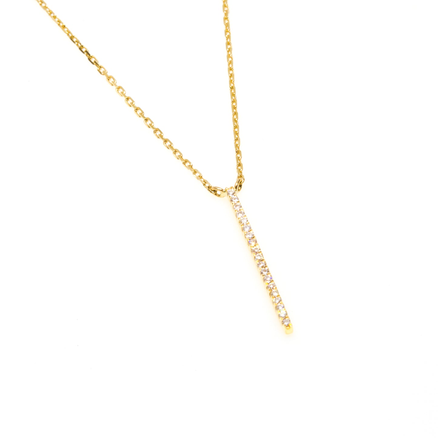 Vertical Bar Diamond Necklace
