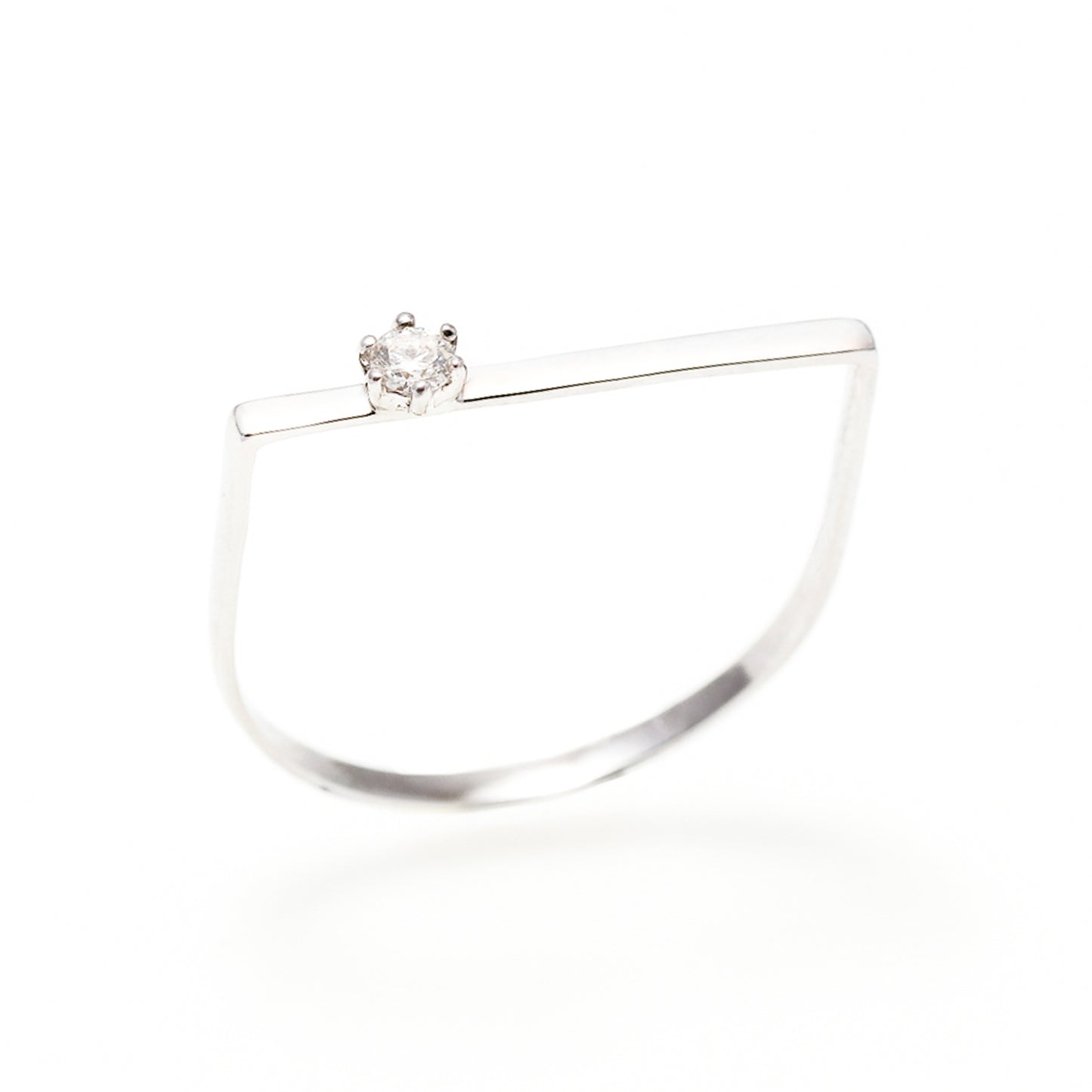 Vera Diamond Geometrical Ring - White Gold