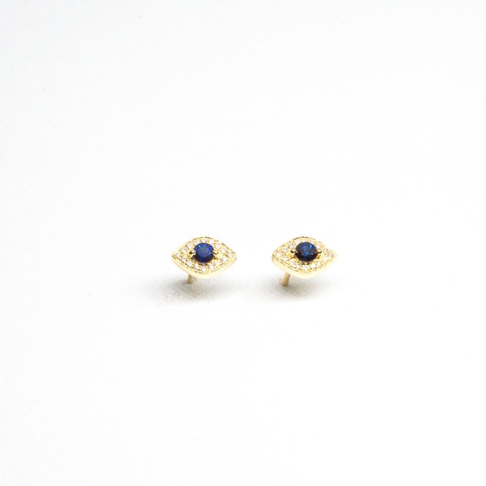 Evil Eye Sapphire Diamond Studs