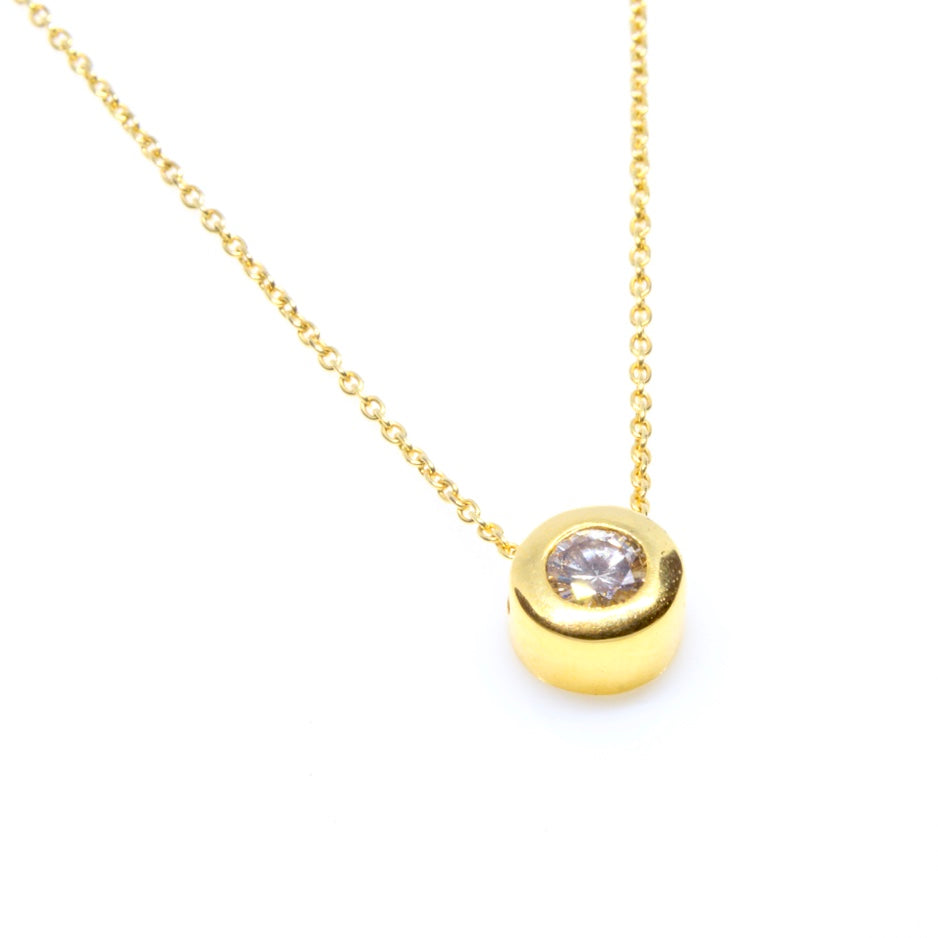 Diamond Bezel Necklace