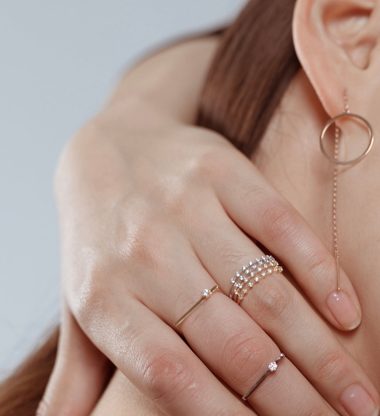 Fiona Single Prong Diamond Ring - White Gold