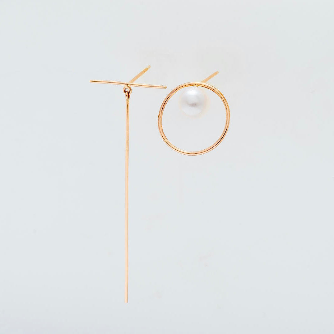 Geometric Pearl Earrings