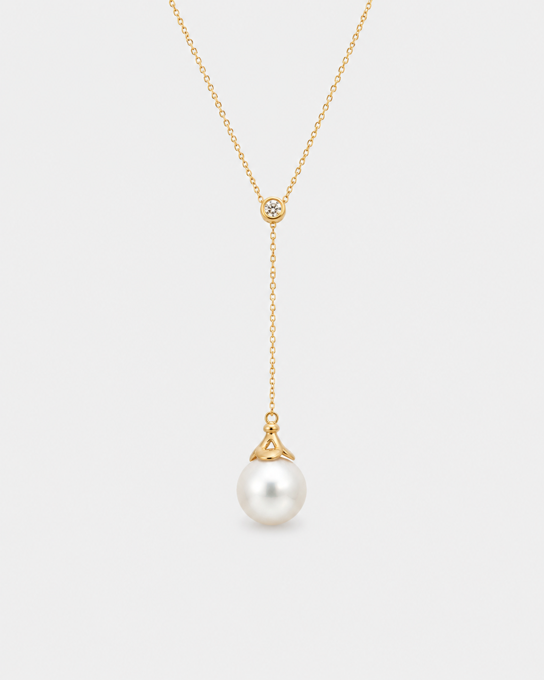 Pearl Drop Diamond Necklace