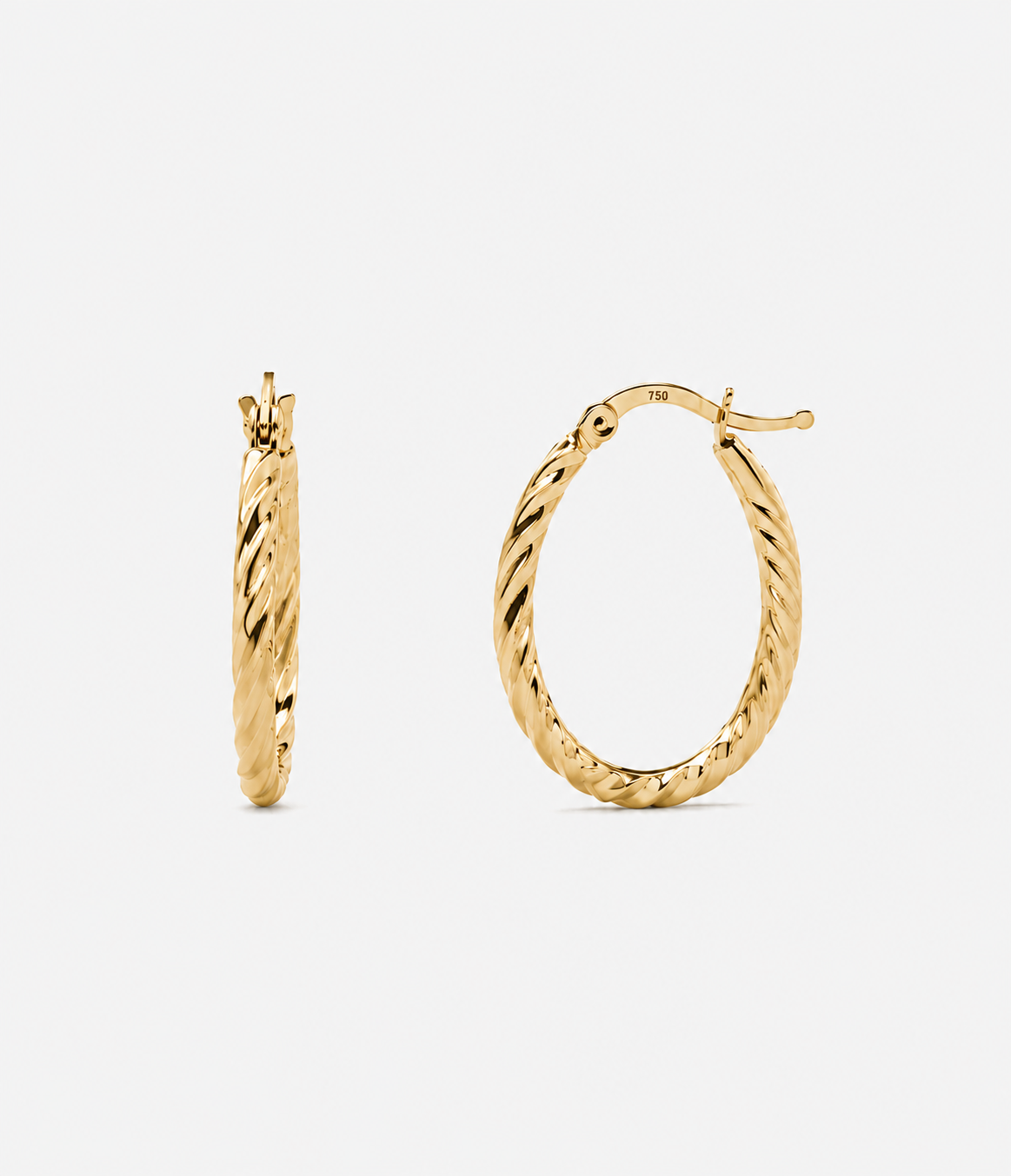 Oval Croissant Hoops