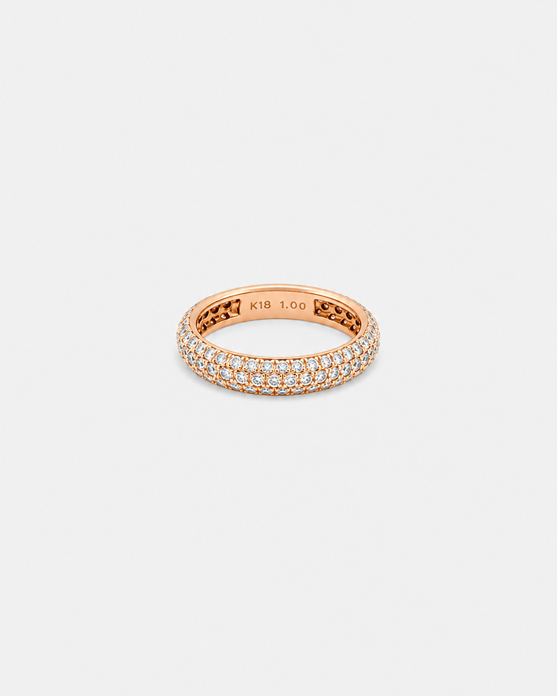 Full Eternity 3 Layer Pavé Diamond Ring