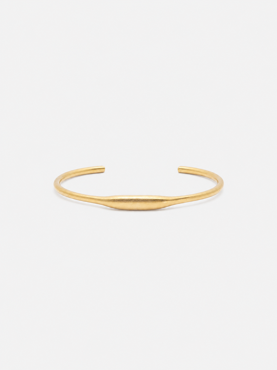 925 Dome Matte Bangle Gold Vermeil