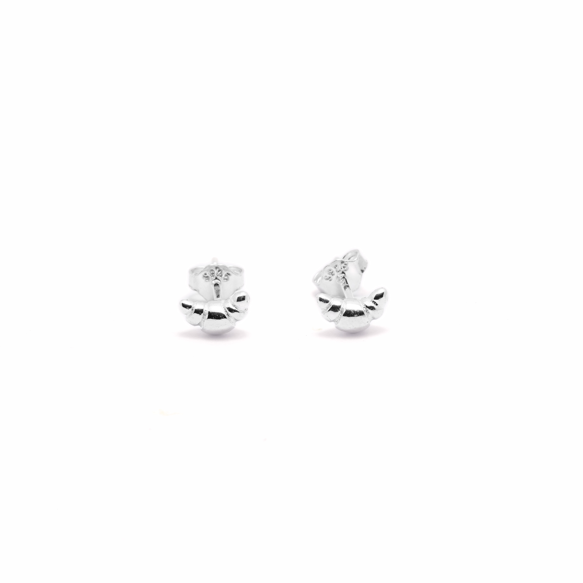 925 Croissant Studs