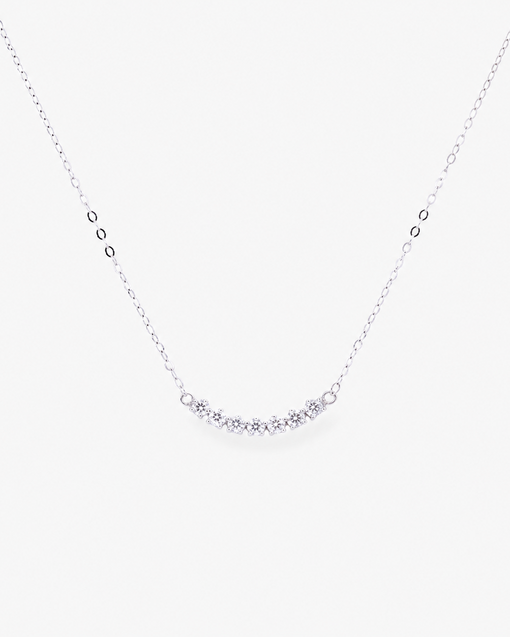 Diamond Smile Curve Necklace