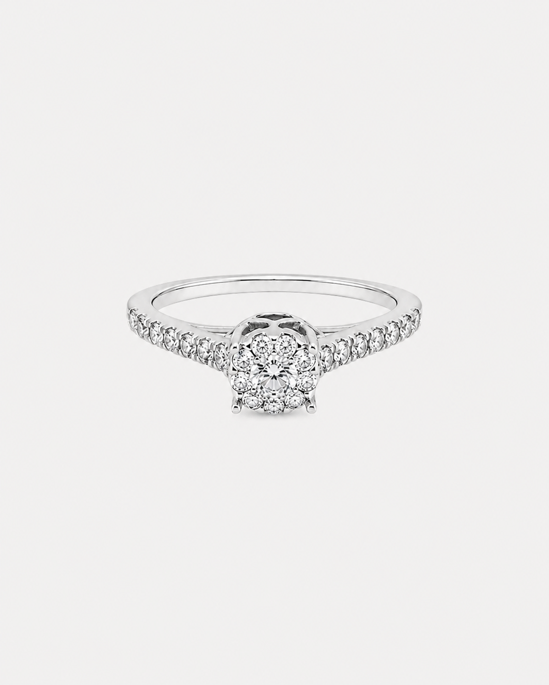Diamond Illusion RIng with Side Stones