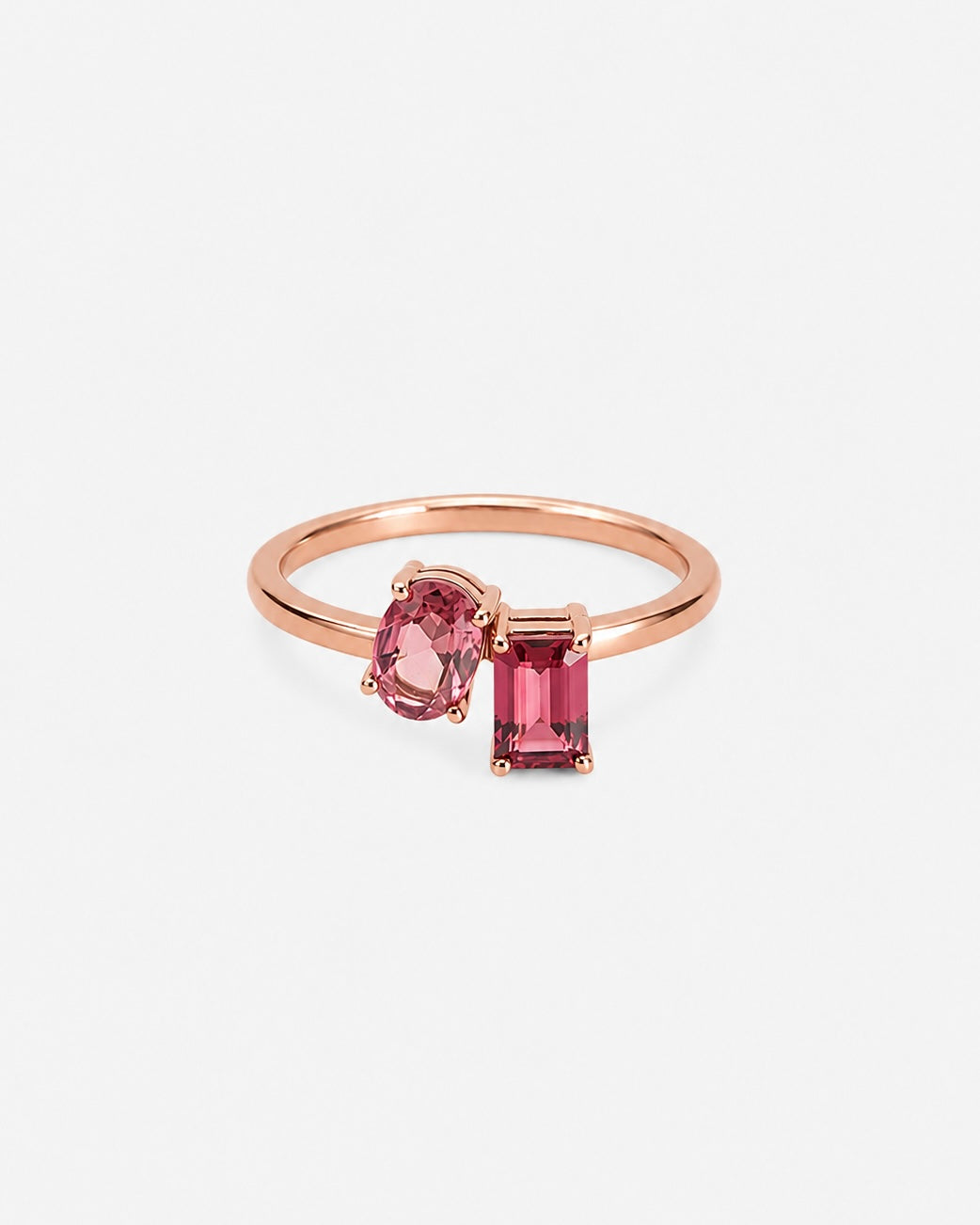 Toi Et Moi Personal Gemstone Ring - Rose Gold