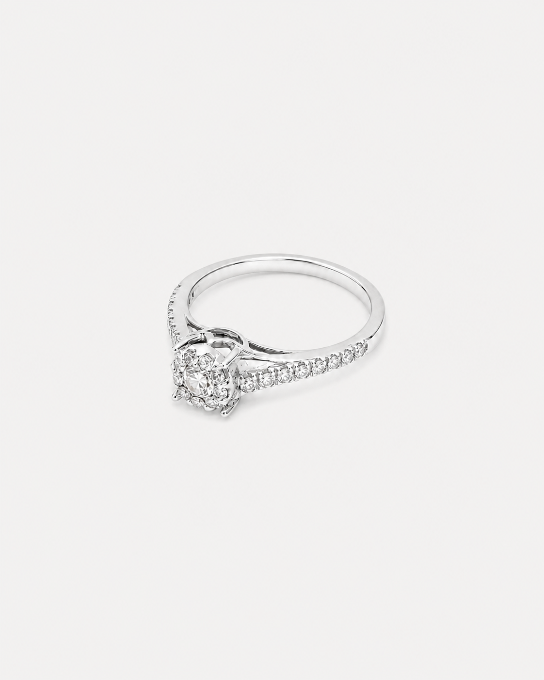 Diamond Illusion RIng with Side Stones