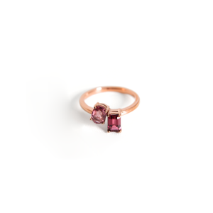 Open image in slideshow, Toi Et Moi Personal Gemstone Ring - Rose Gold
