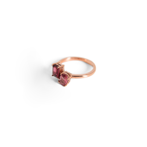 Toi Et Moi Personal Gemstone Ring - Rose Gold