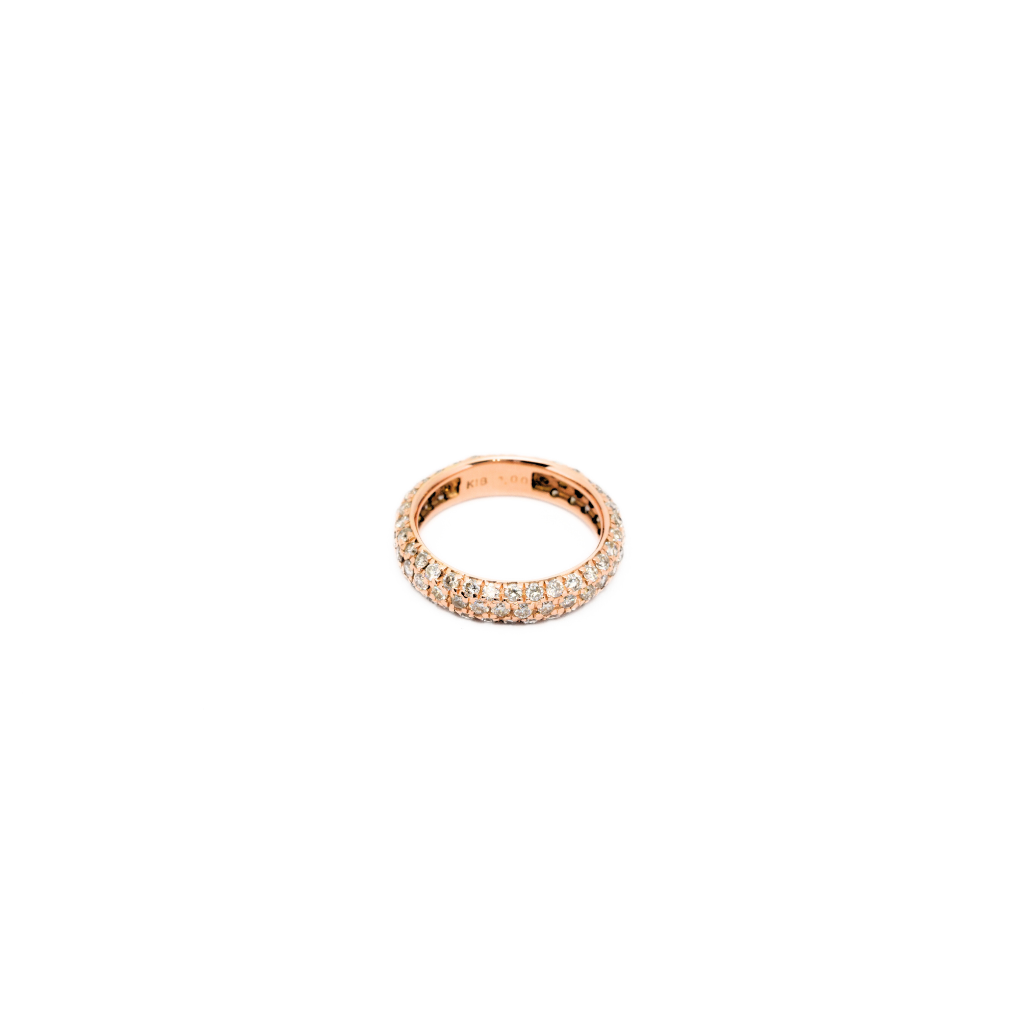 Full Eternity 3 Layer Pavé Diamond Ring