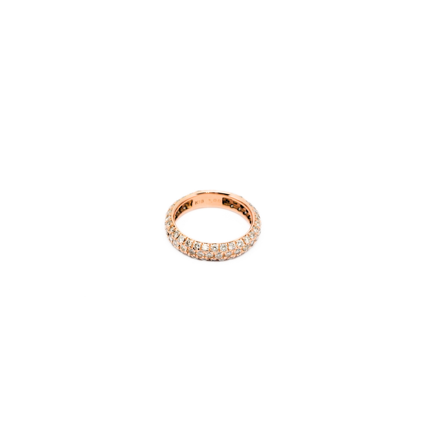 Full Eternity 3 Layer Pavé Diamond Ring