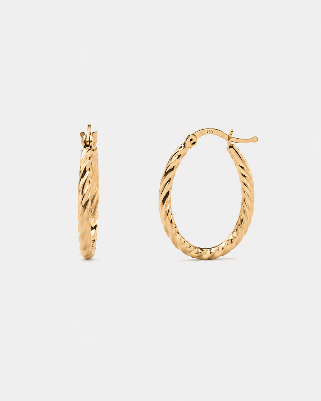 Oval Croissant Hoops
