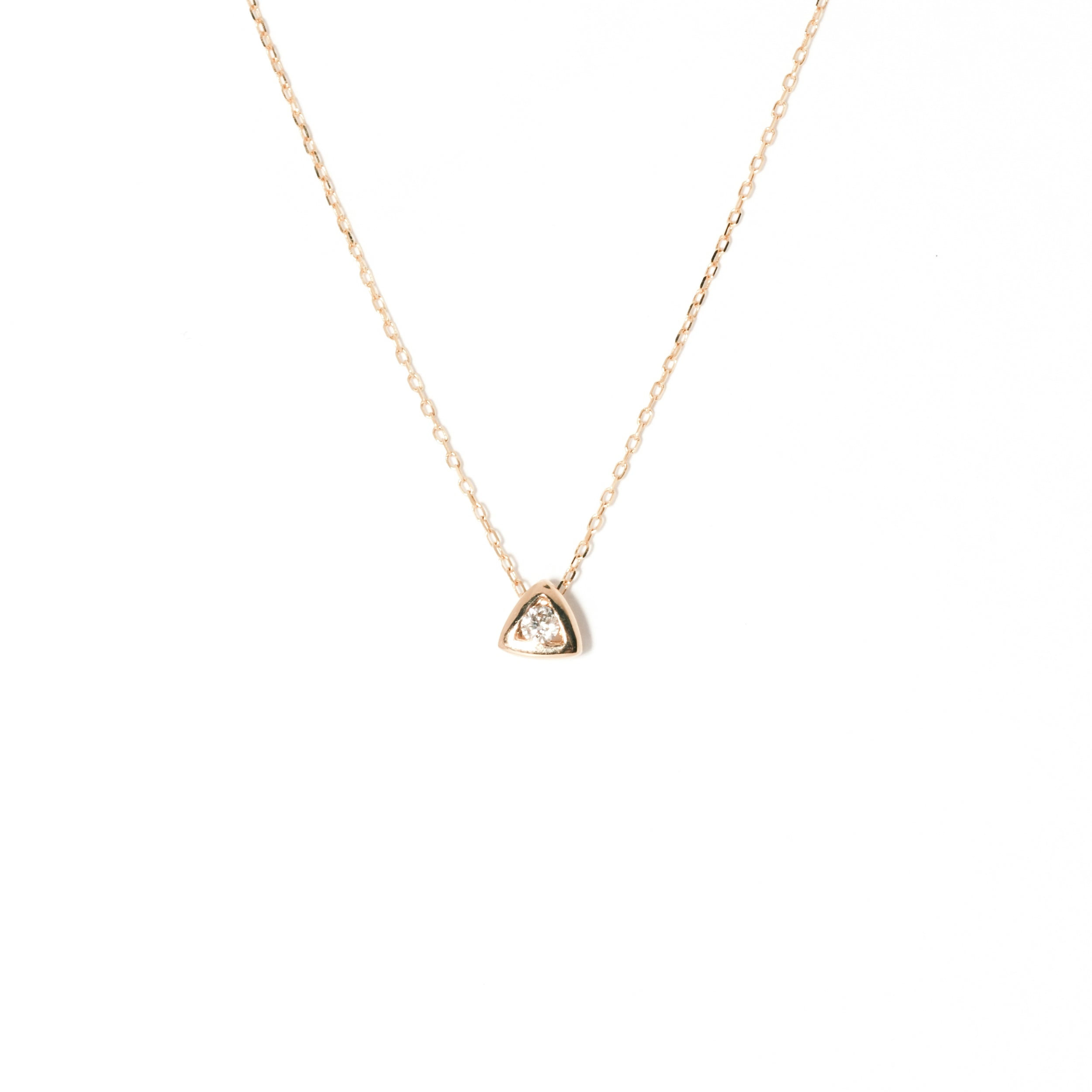 Triangle Diamond Floating Necklace