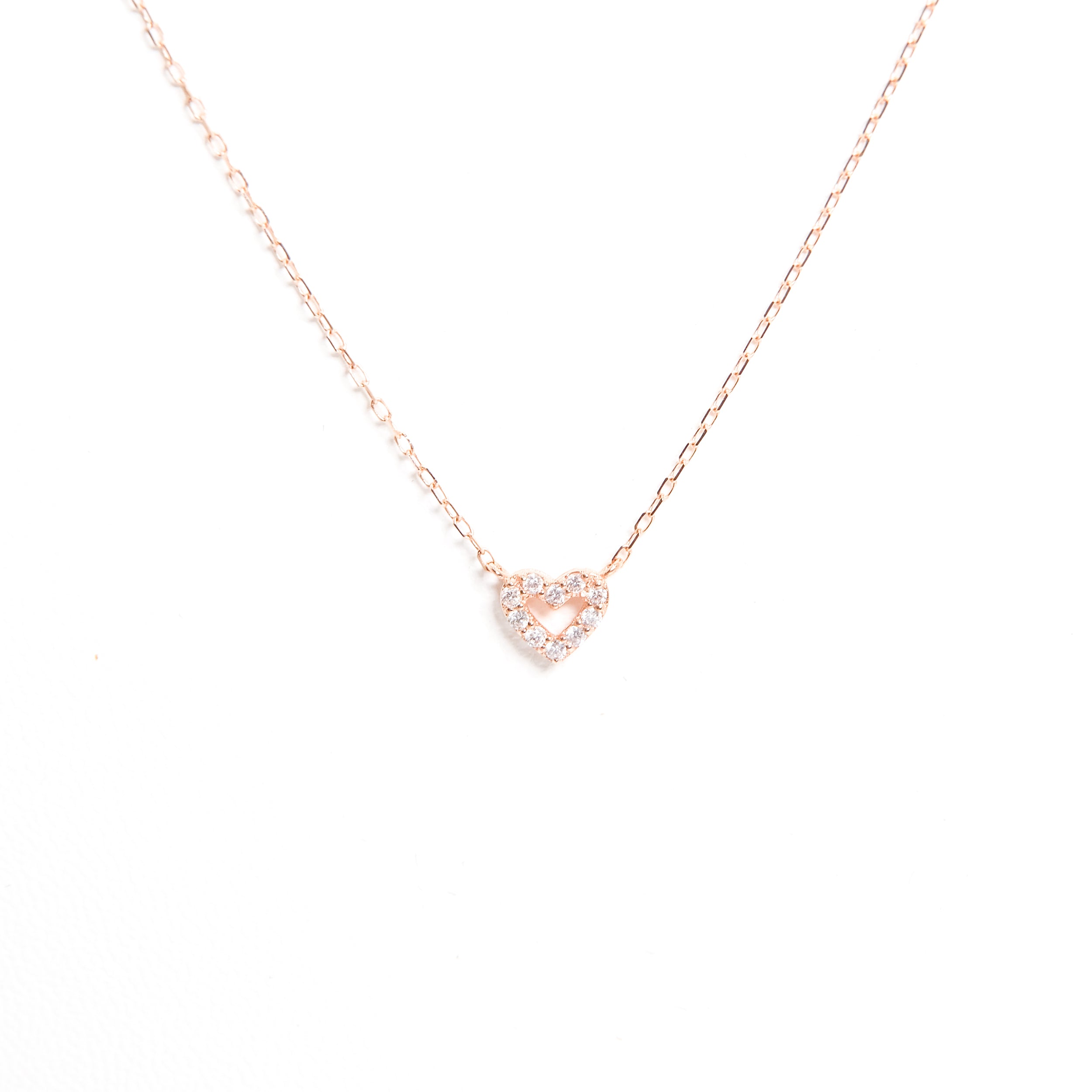 Floating Heart Diamond Necklace
