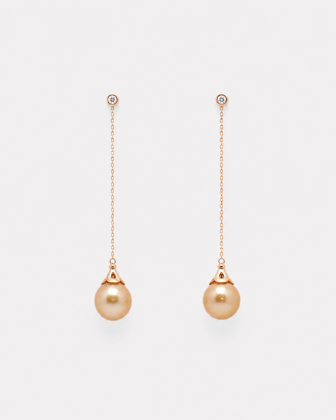 Pearl Diamond Drop Earrings (South Sea Pearls)