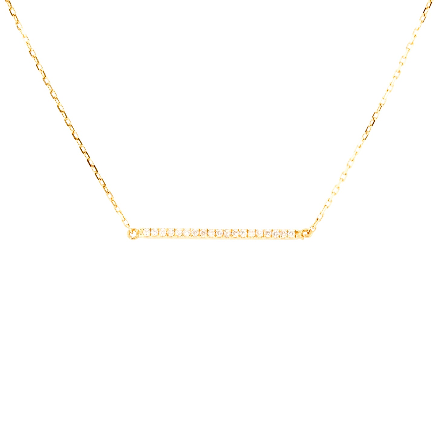 Horizontal Bar Diamond Necklace