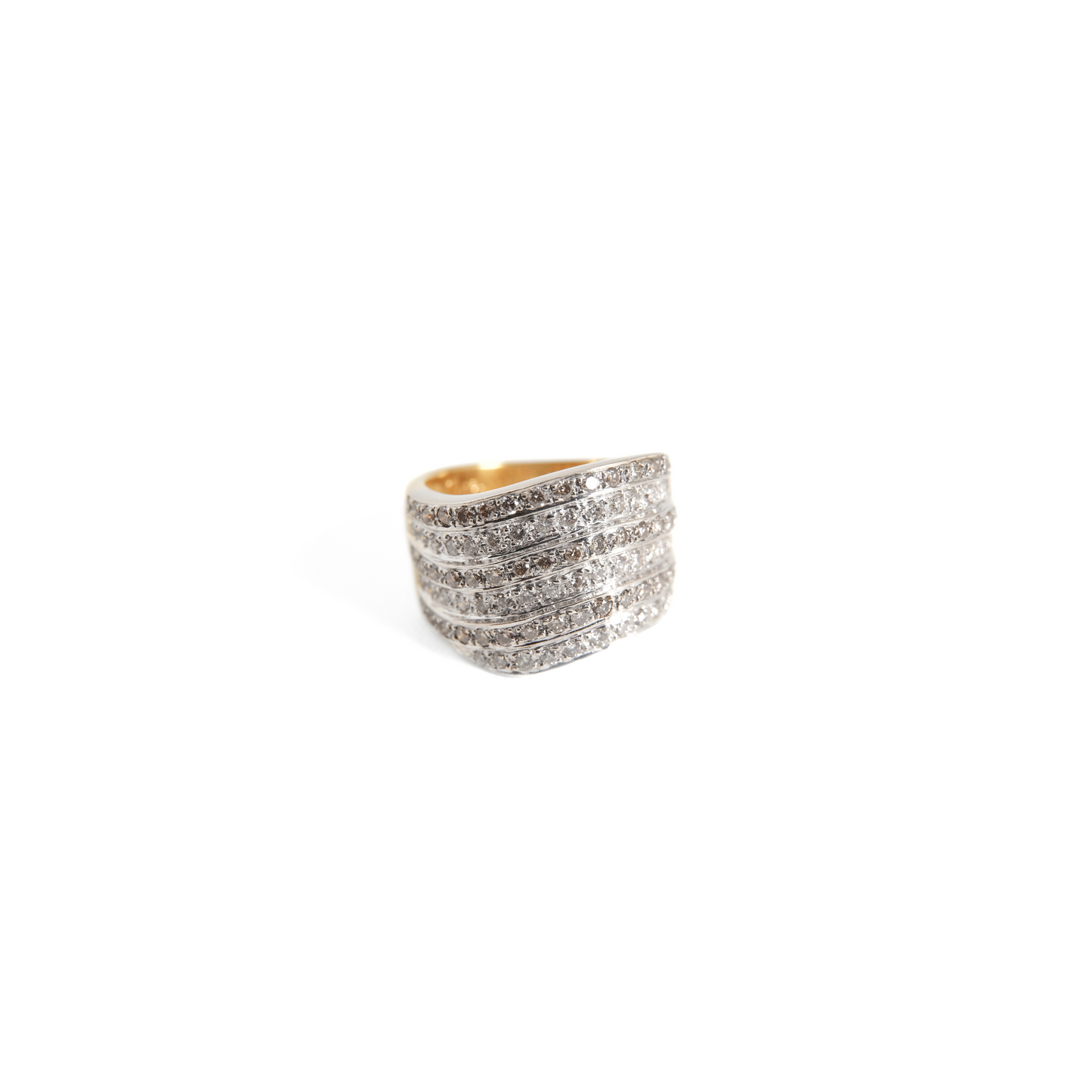 Two-Tone Diamond Cocktail Ring