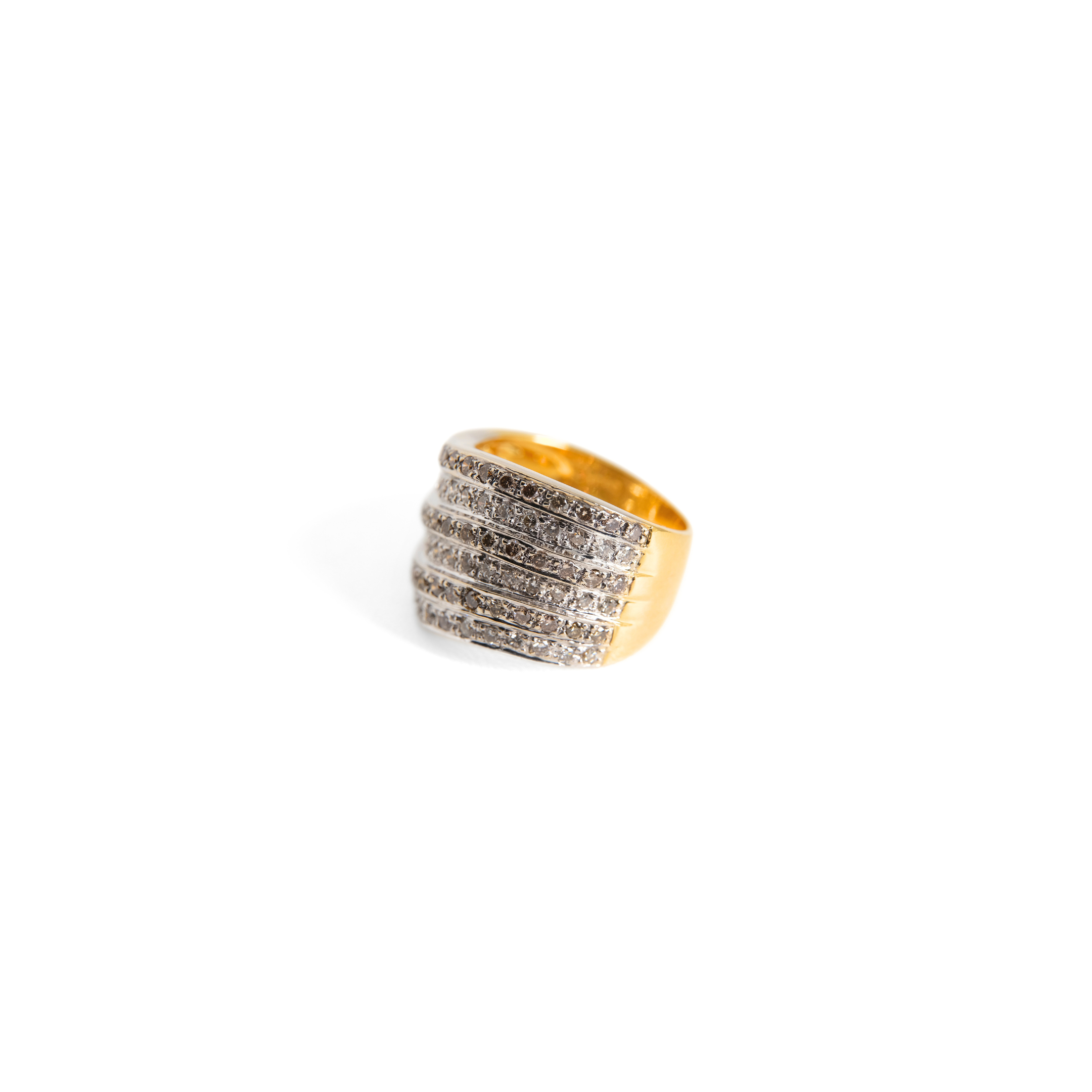 Two-Tone Diamond Cocktail Ring