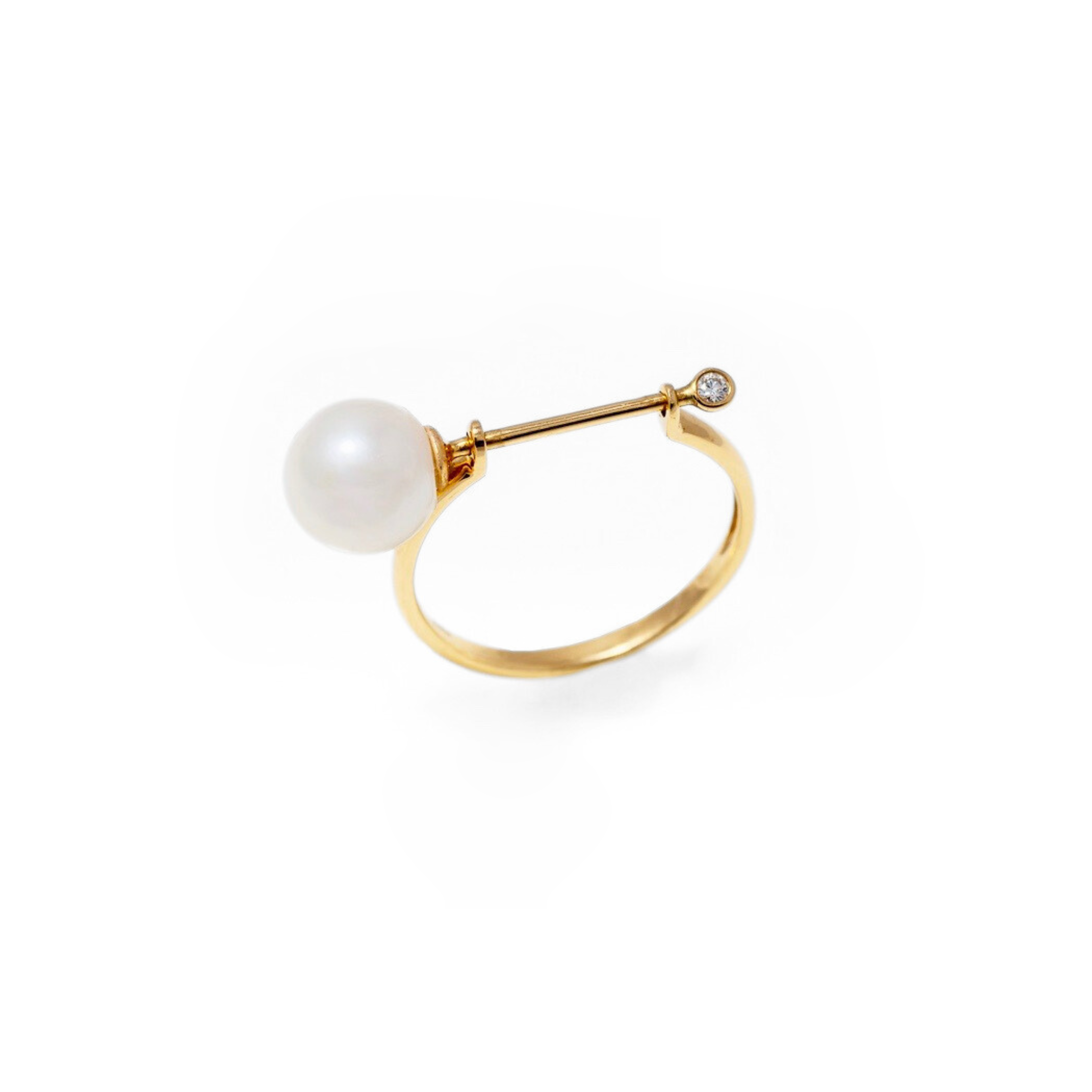 Isla Pearl Diamond Swivel Ring